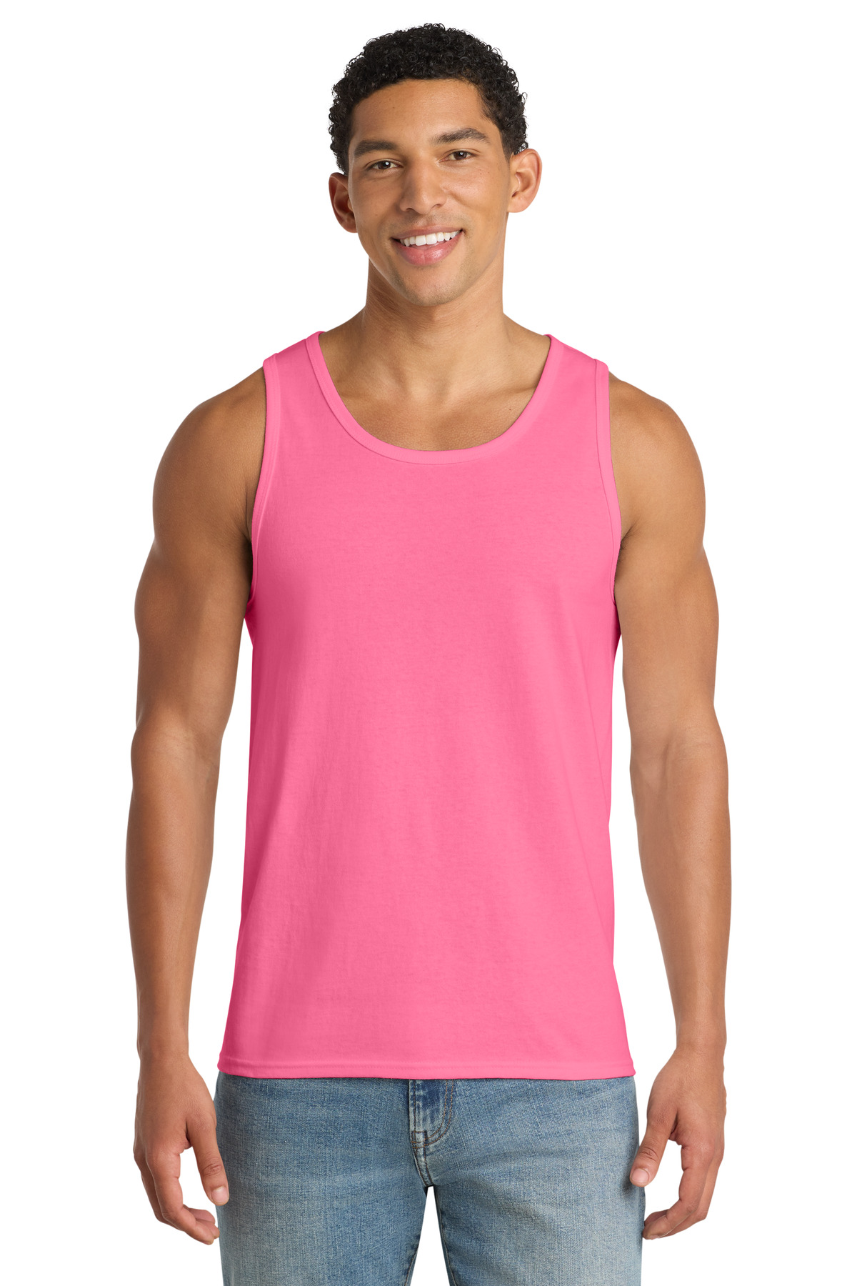 Port & Co PC54TT swatch in Neon Pink