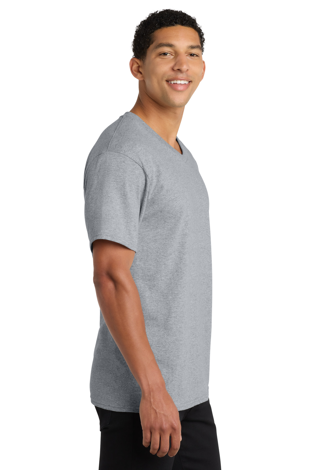 Port & Co Core Cotton V-Neck Tee. PC54V