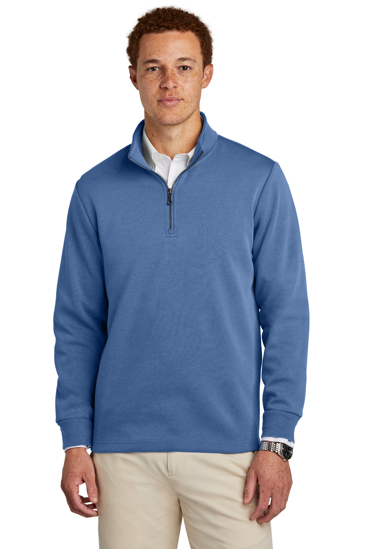Brooks Brothers Double&#45;Knit 1/4&#45;Zip-Brooks Brothers