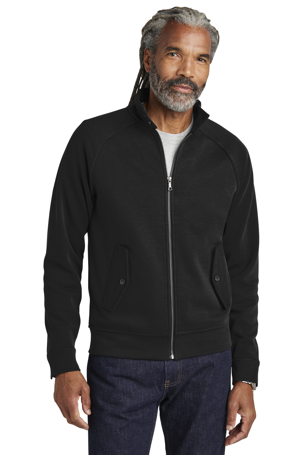 Brooks Brothers Double&#45;Knit Full&#45;Zip-Brooks Brothers