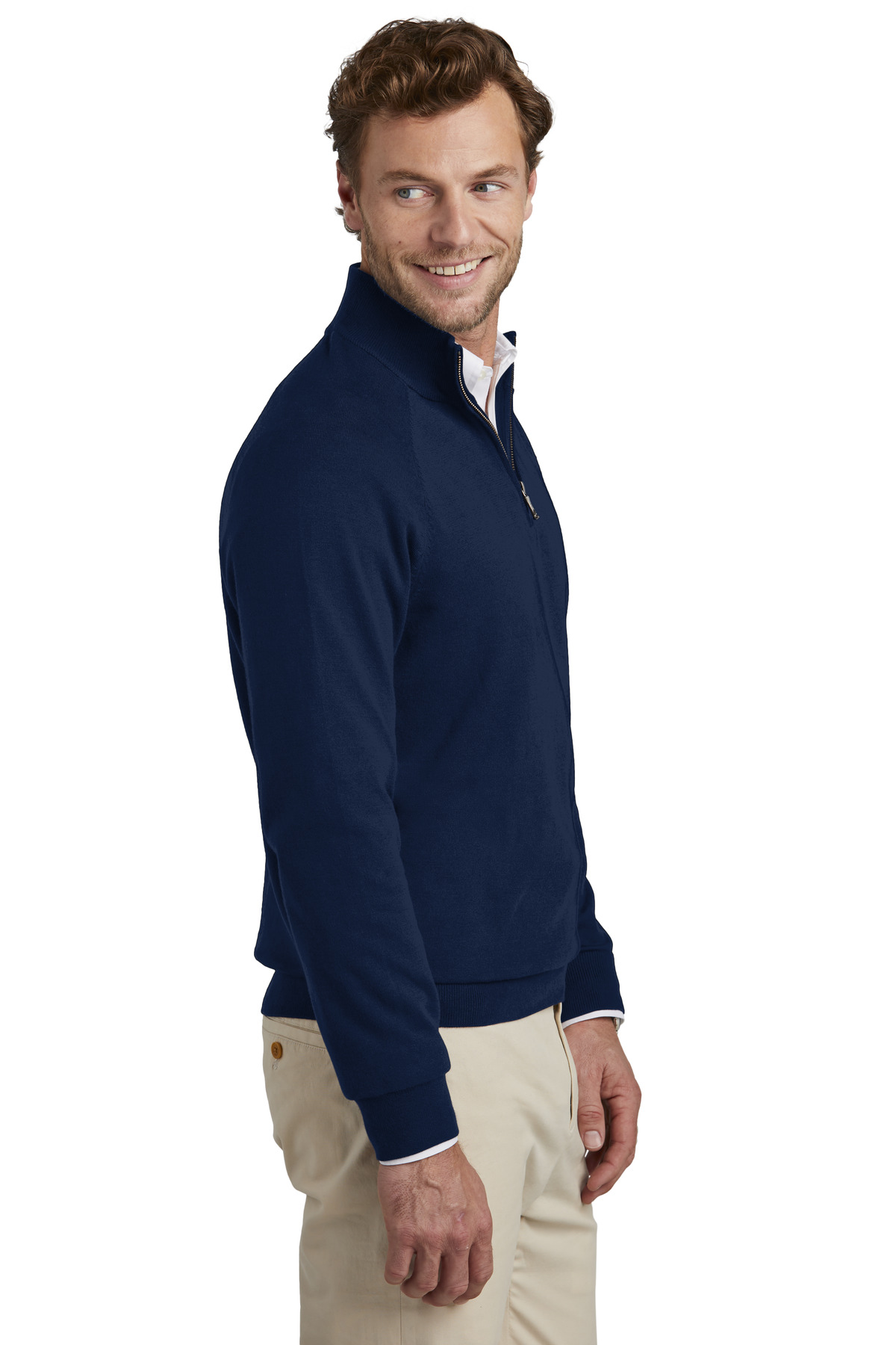 Brooks Brothers Cotton Stretch 1/4-Zip Sweater BB18402