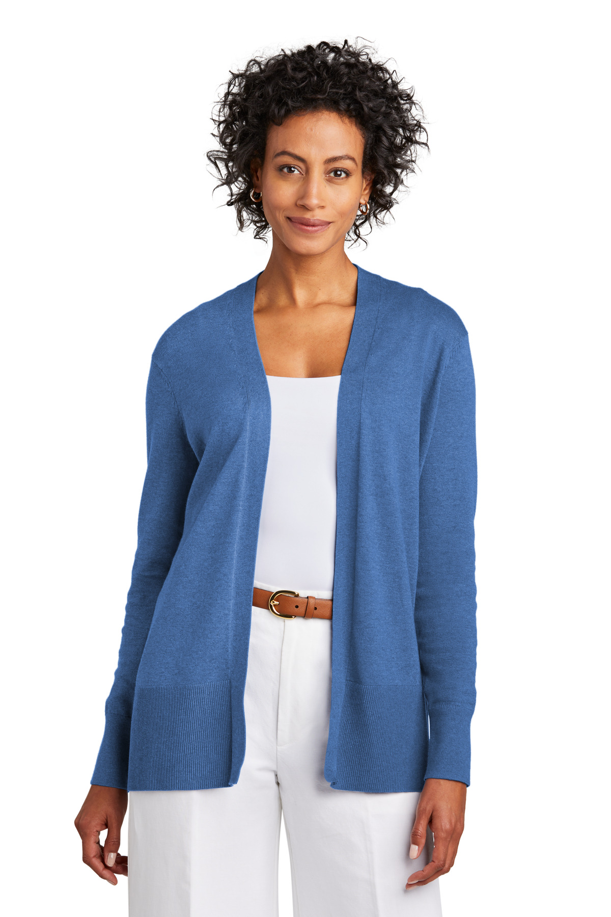 Brooks Brothers Women&#39;s Cotton Stretch Long Cardigan Sweater-Brooks Brothers