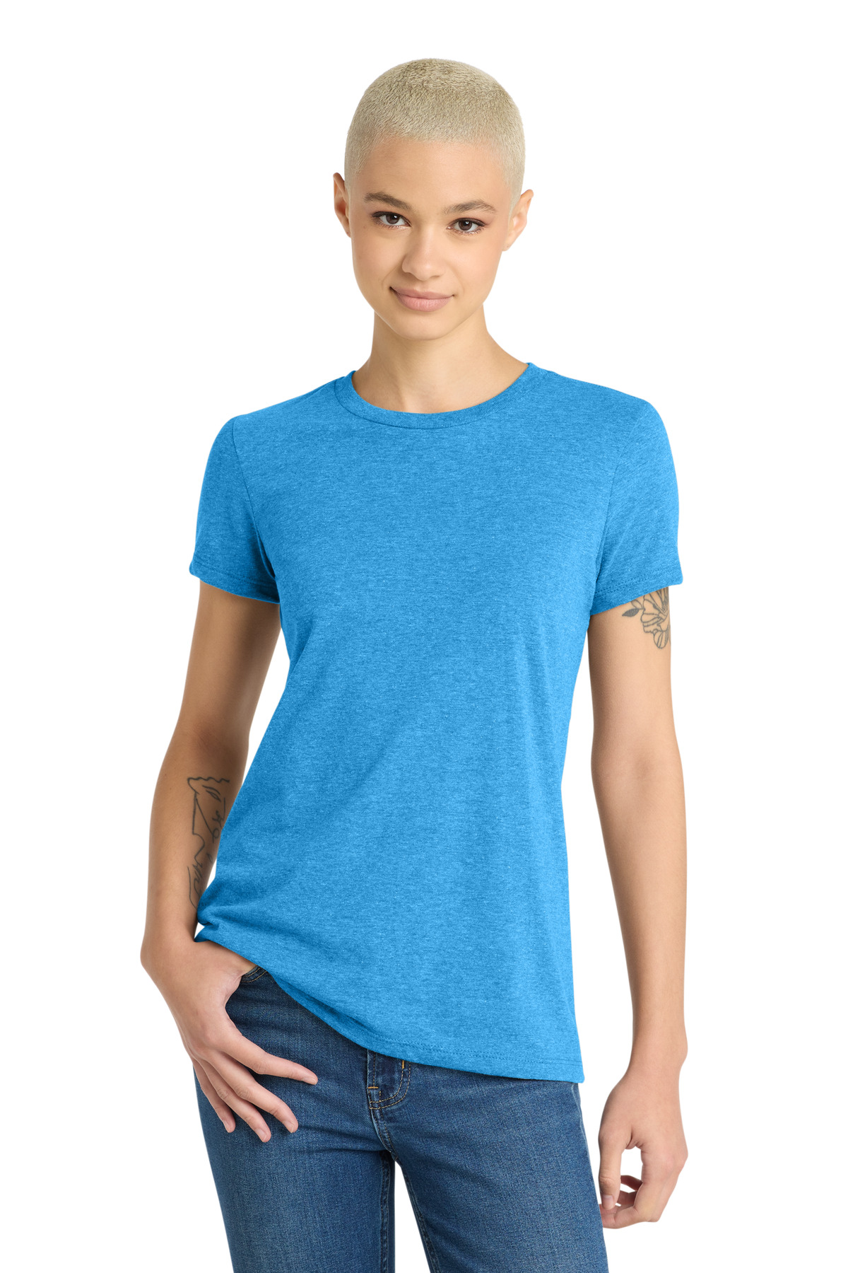 District ® Women's Very Important Tee ® . DT6002 - Heathered Bright Turquoise