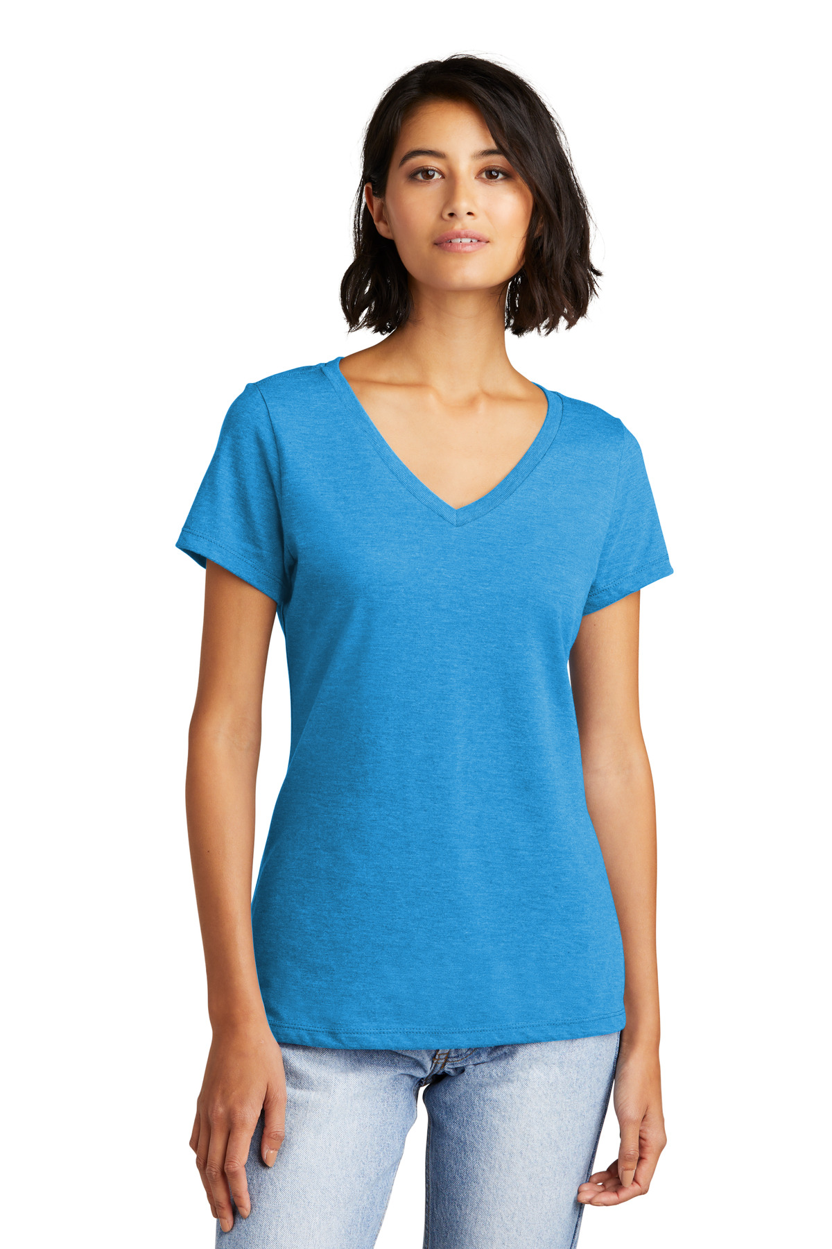 District DT6503 swatch in Heathered Bright Turquoise