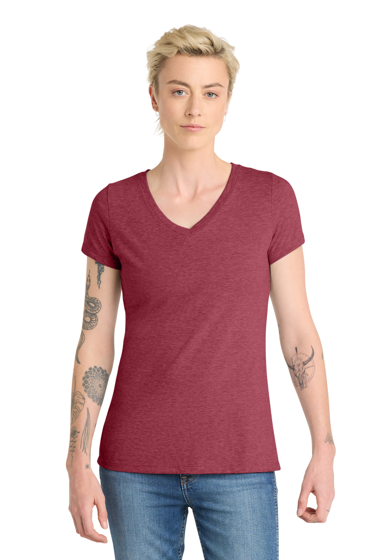 District Women's Very Important Tee V-Neck. DT6503
