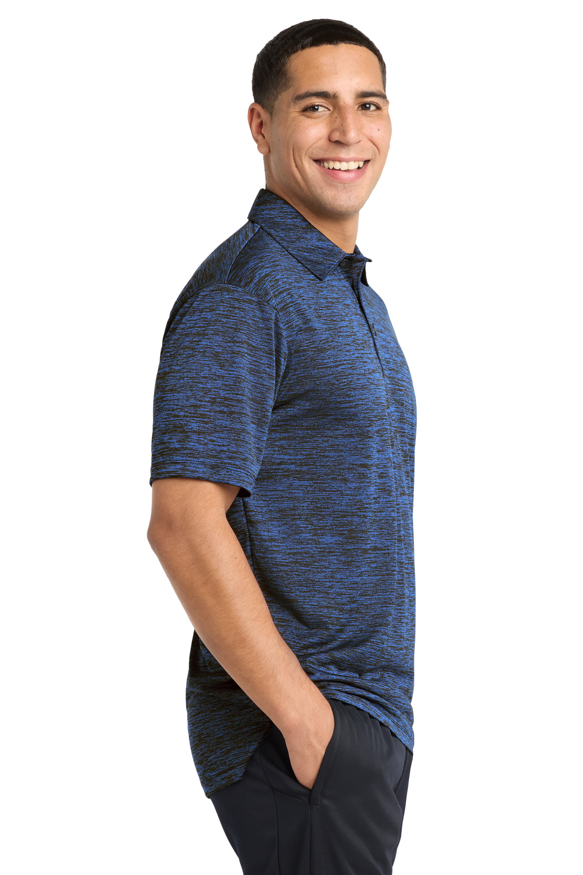 Sport-Tek PosiCharge Electric Heather Polo. ST590