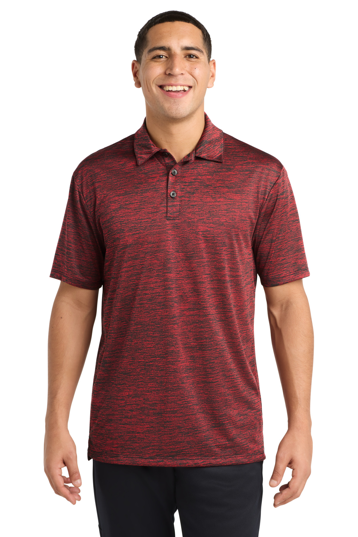Sport-Tek PosiCharge Electric Heather Polo. ST590
