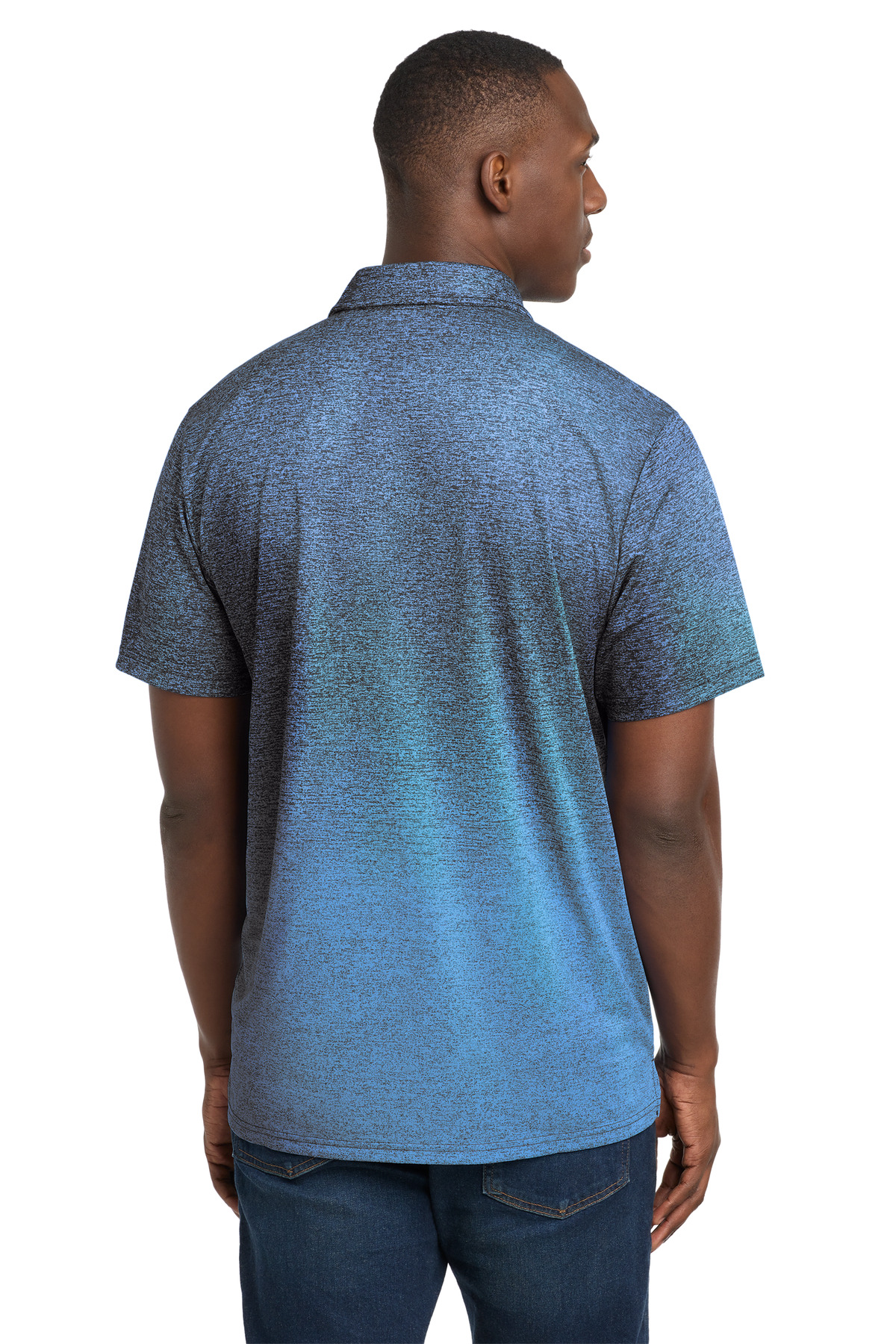 Sport-Tek Ombre Heather Polo. ST671
