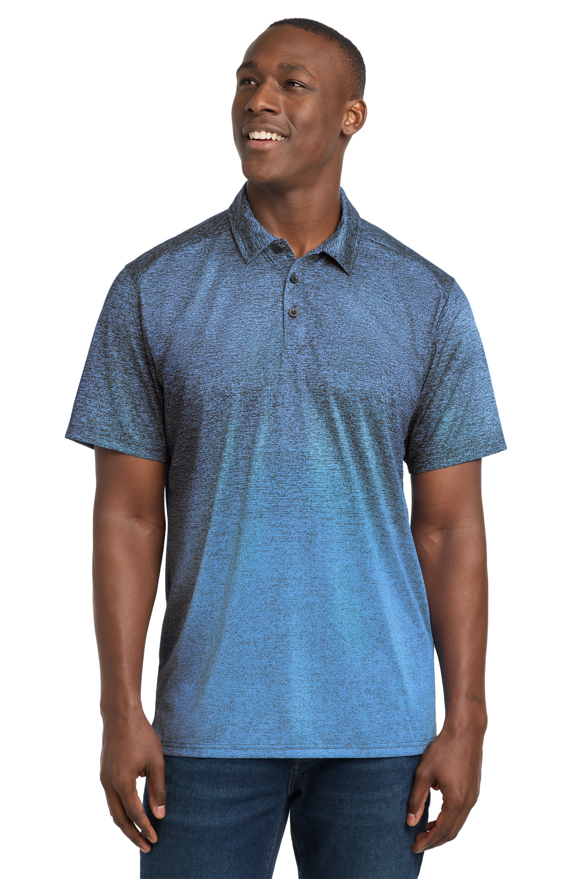 Sport&#45;Tek Ombre Heather Polo-Sport-Tek
