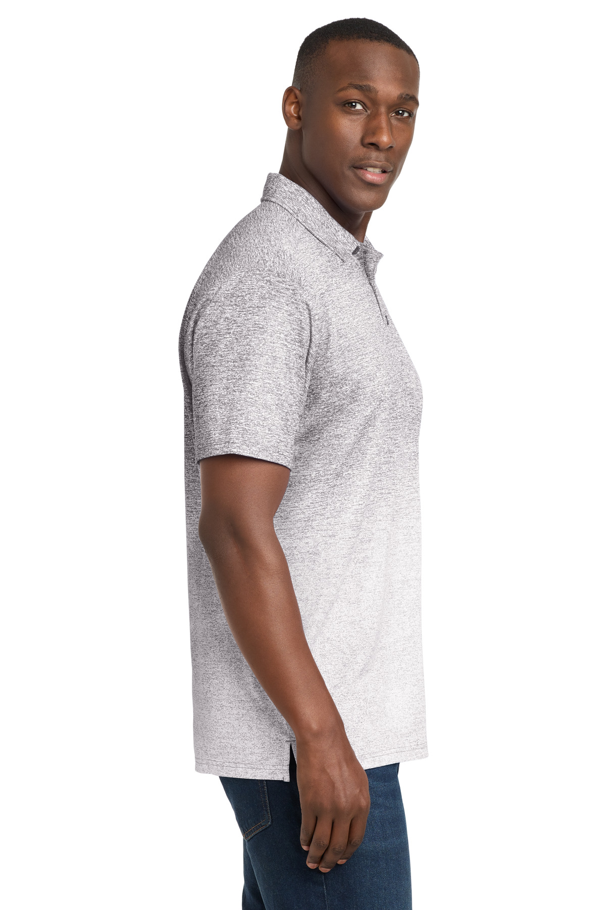 Sport-Tek Ombre Heather Polo. ST671