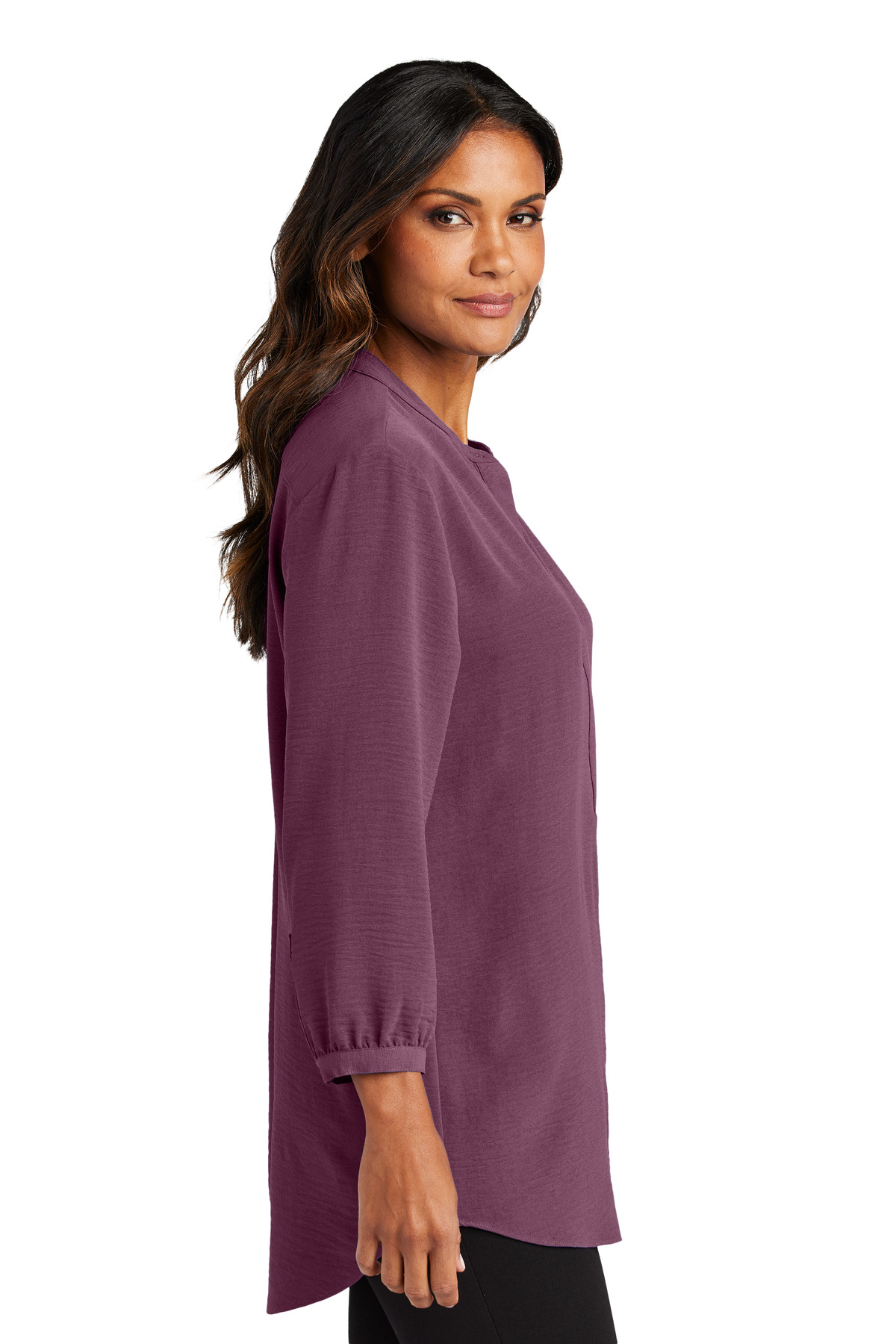 Port Authority Women's 3/4-Sleeve Textured Crepe Tunic LW713