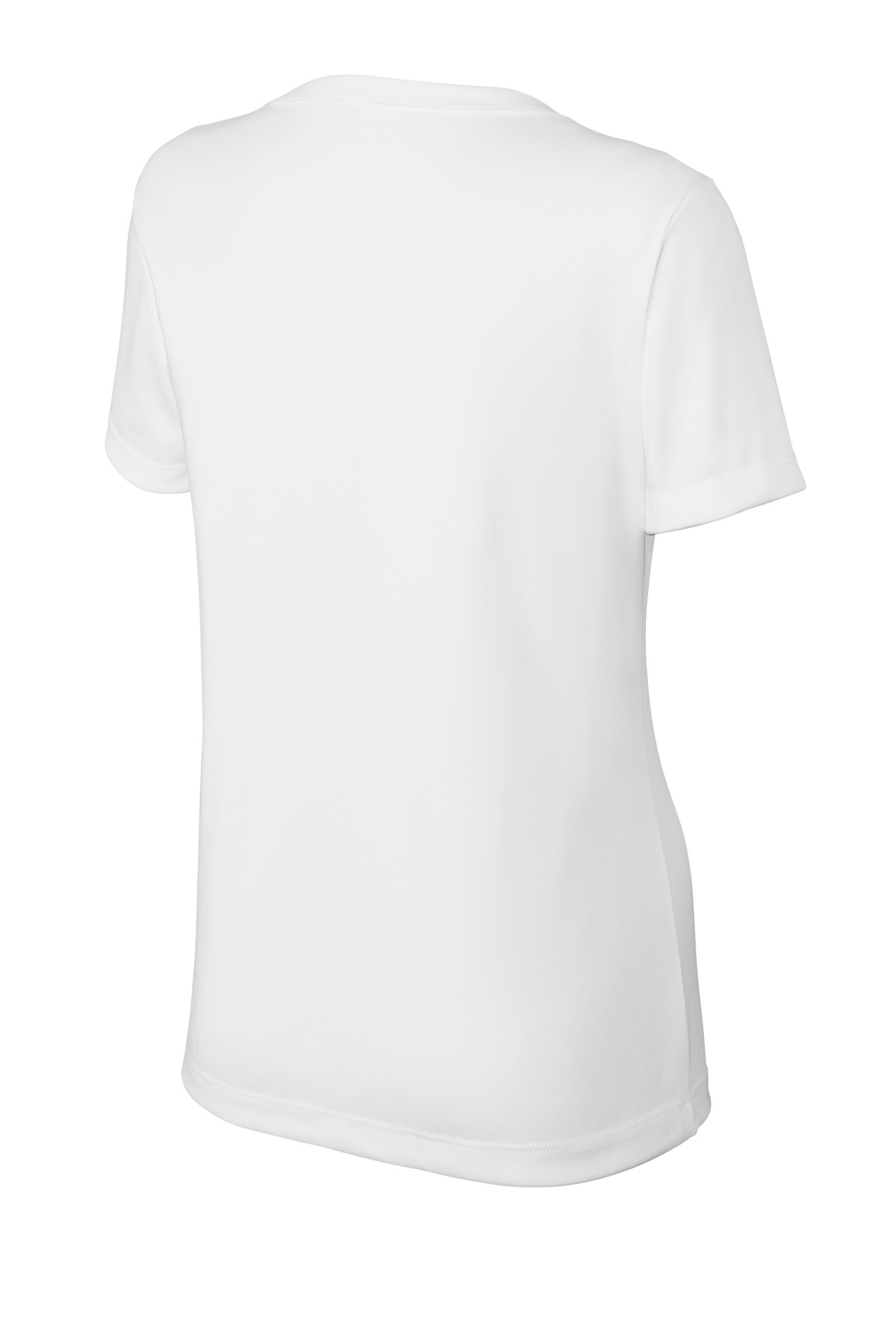 Sport-Tek Women's PosiCharge Competitor V-Neck Tee. LST353 in White — Back
