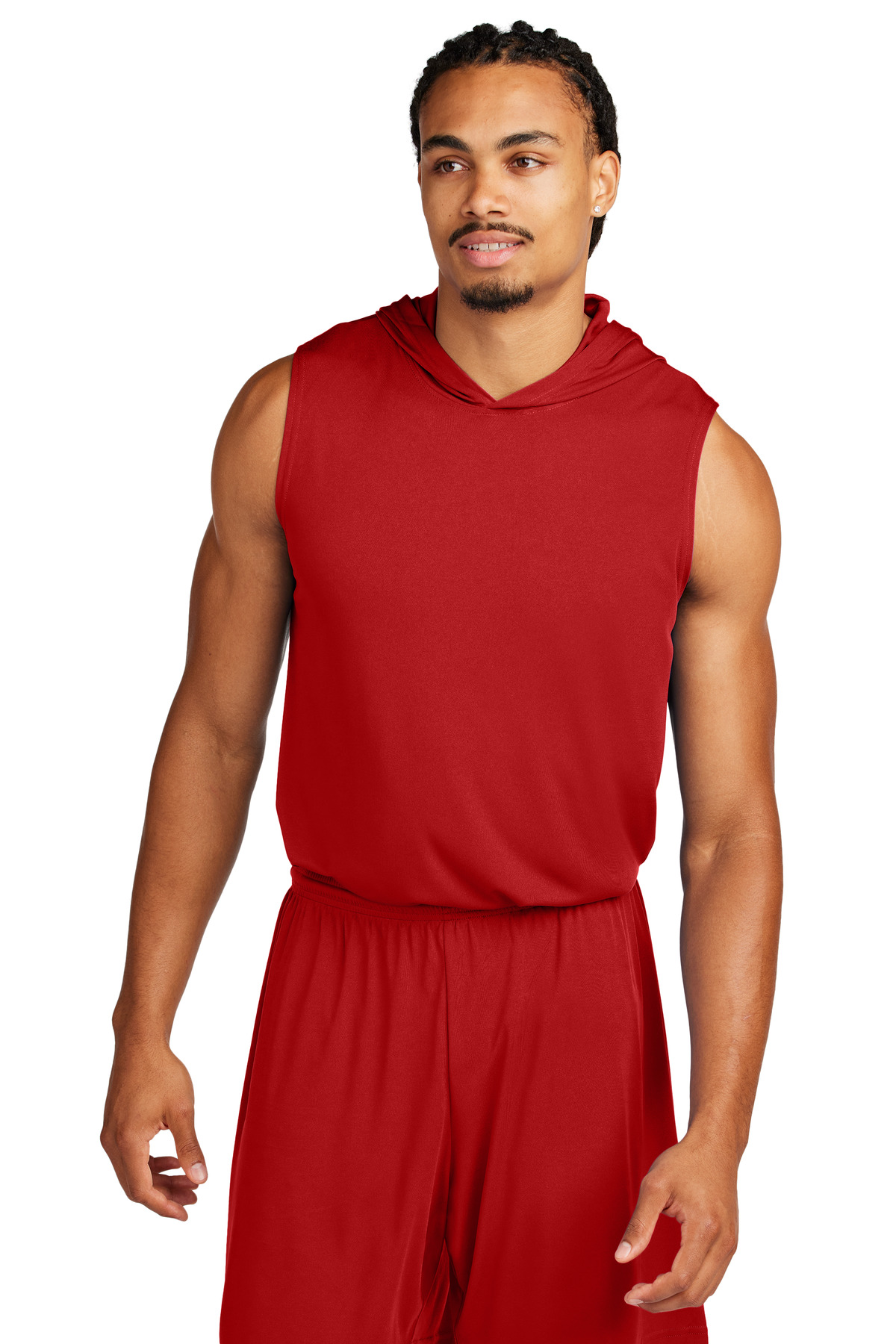Sport-Tek ® Competitor ™ Sleeveless Hoodie ST352H - Deep Red