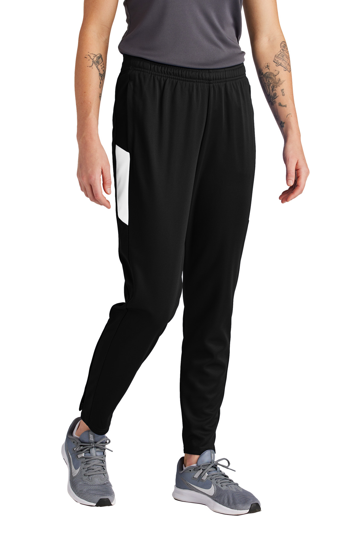 Sport-Tek ® Women's Travel Pant LPST800 - Black/ White