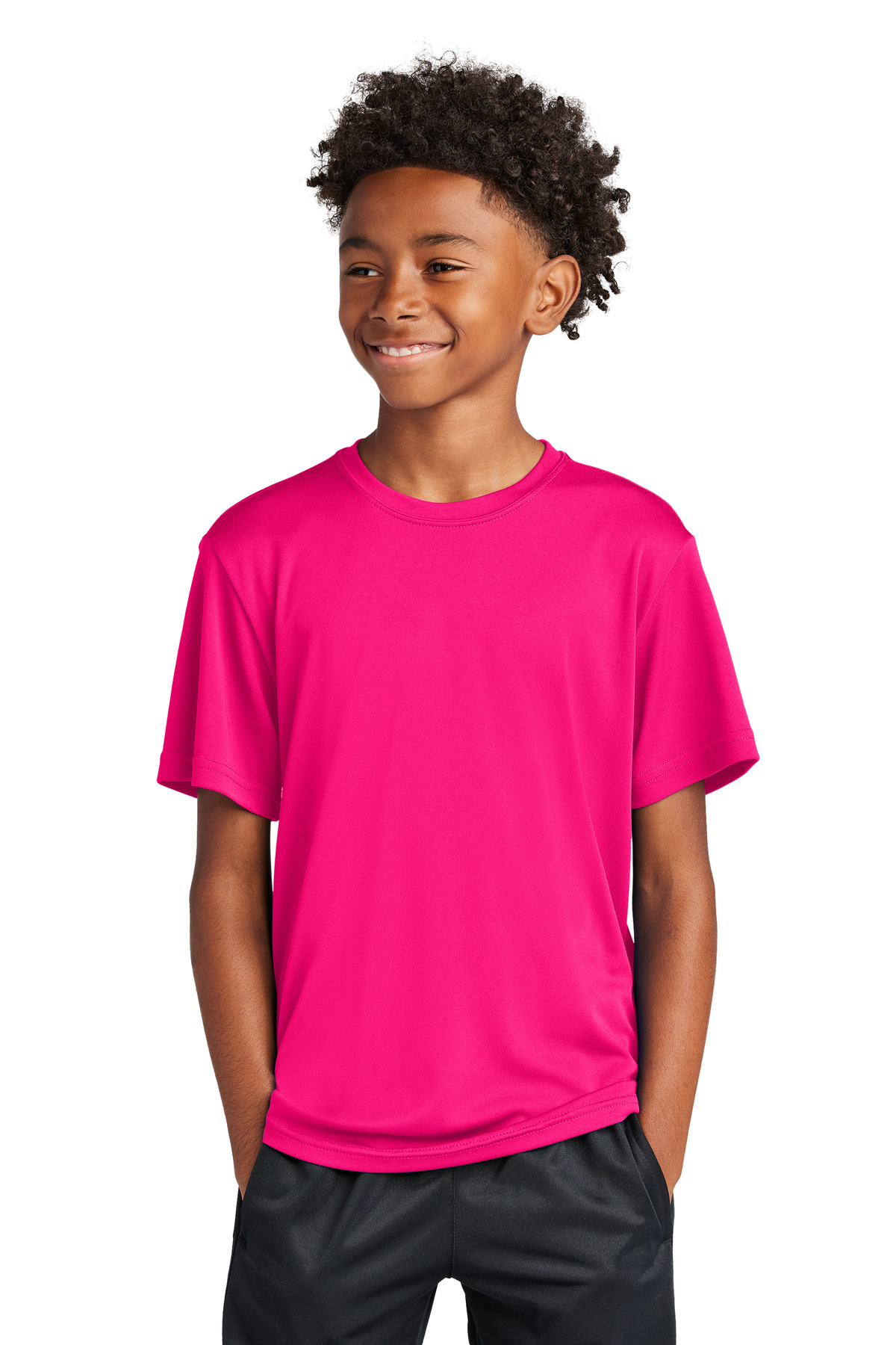 Sport-Tek ® Youth PosiCharge ® Competitor™ Tee. YST350 - Pink Raspberry
