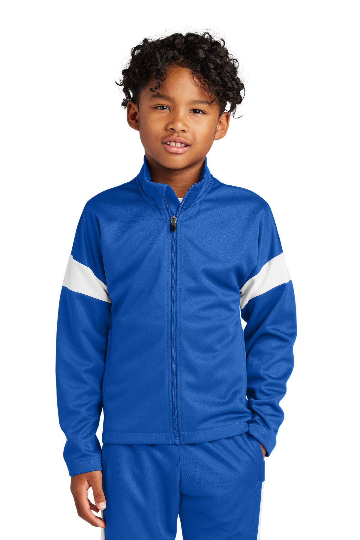 Sport-Tek ® Youth Travel Full-Zip Jacket YST800 - True Royal/ White