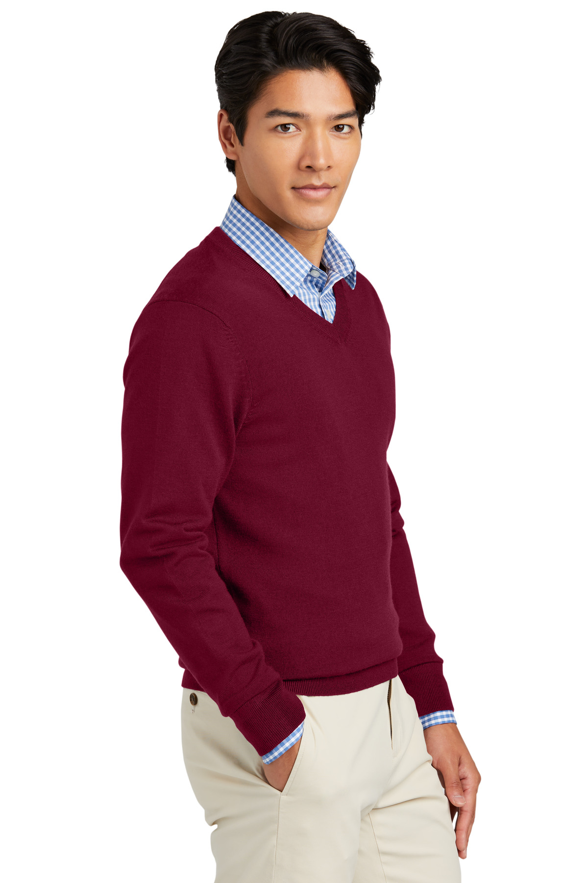 Brooks Brothers Washable Merino V-Neck Sweater BB18410