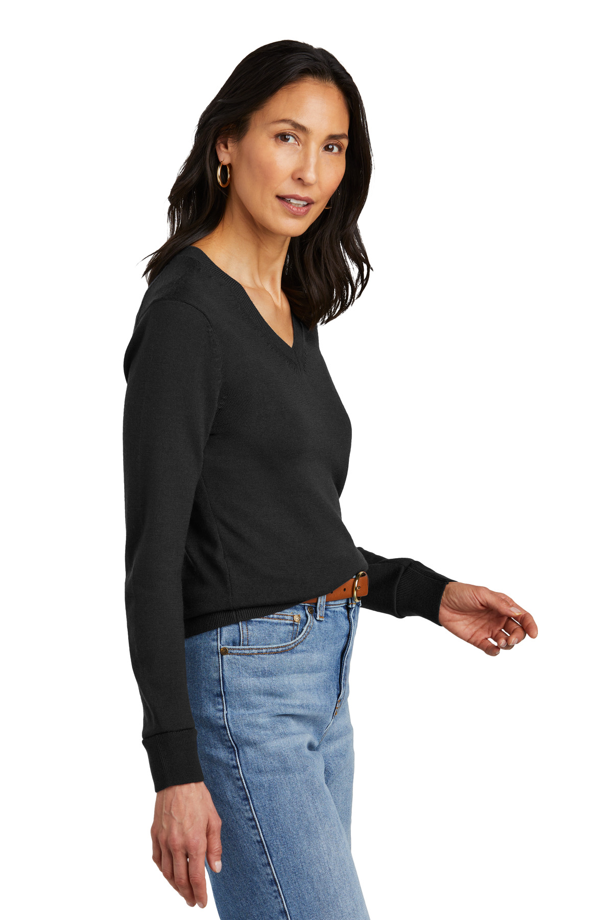 Brooks Brothers Women's Washable Merino V-Neck Sweater BB18411