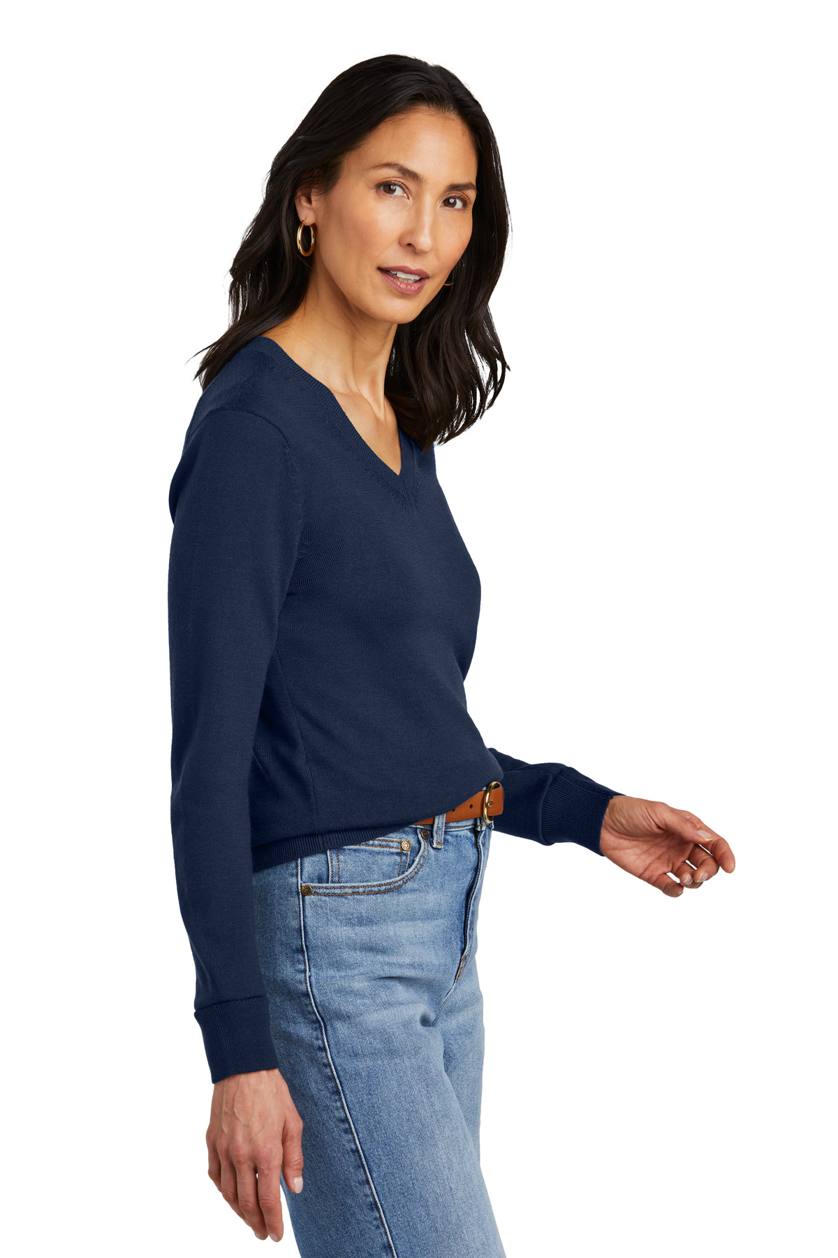 Brooks Brothers Women's Washable Merino V-Neck Sweater BB18411