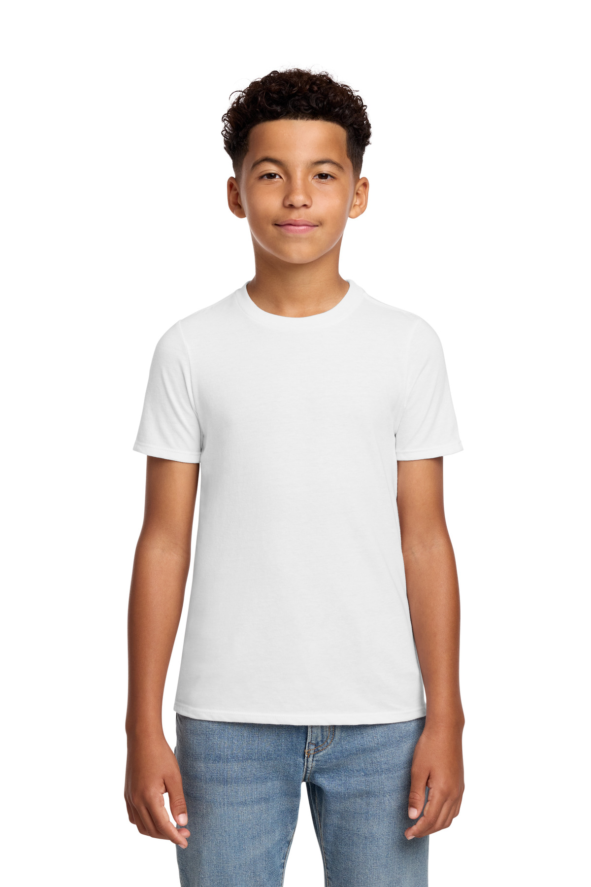 District ® Youth Perfect Blend ® CVC Tee DT108Y - White