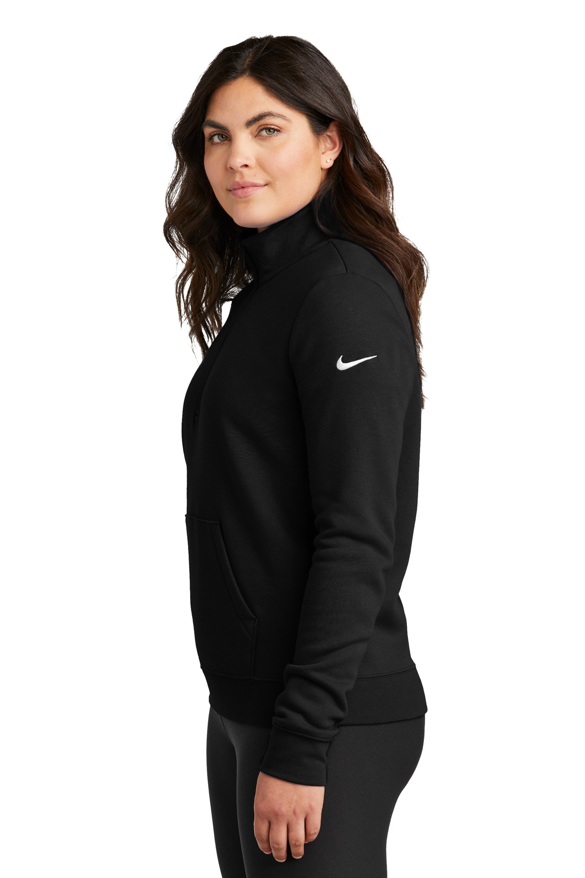 Nike Women's Club Fleece Sleeve Swoosh 1/2-Zip NKDX6720