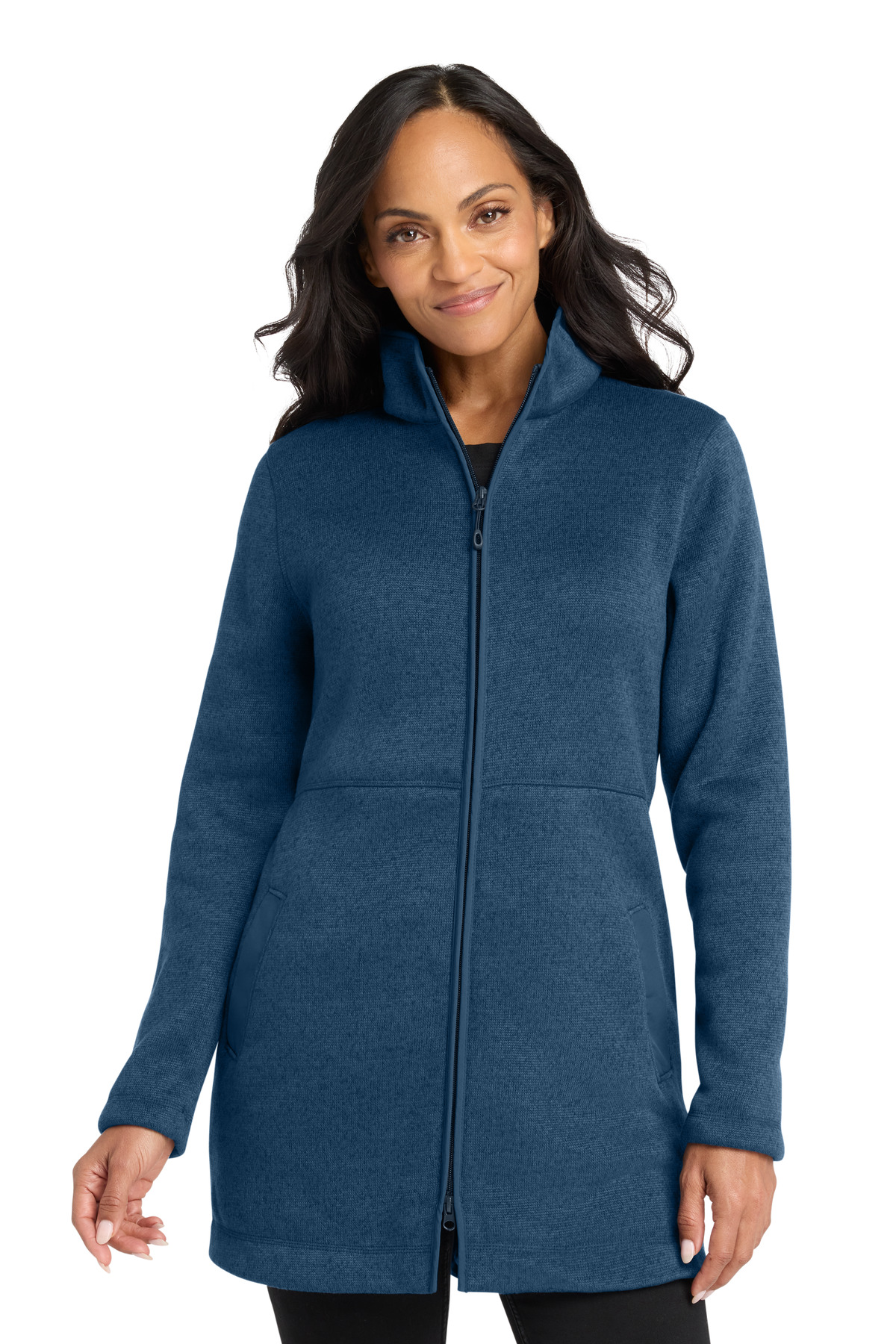Port Authority ® Women's Arc Sweater Fleece Long Jacket L425 - Image 2