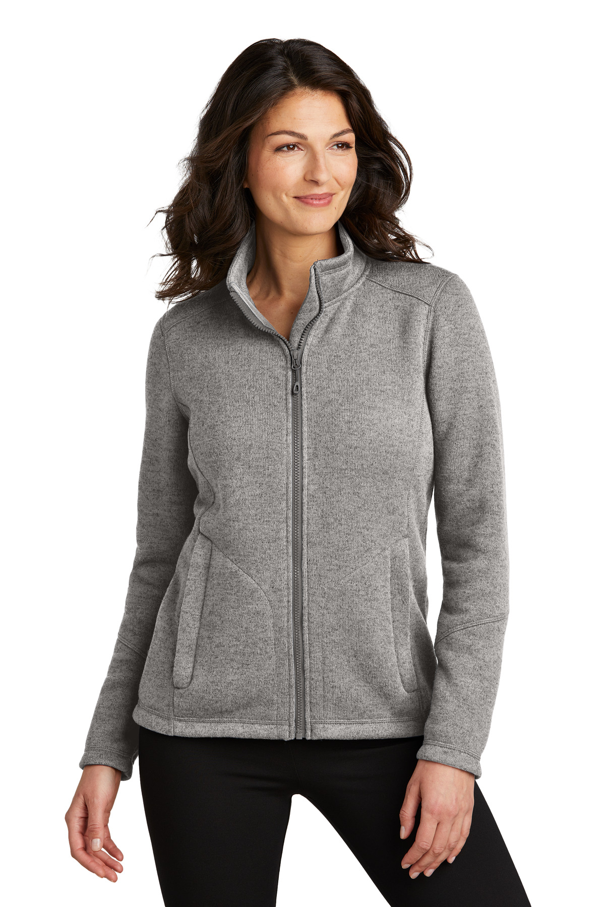 Port Authority Ladies Arc Sweater Fleece Jacket-Port Authority