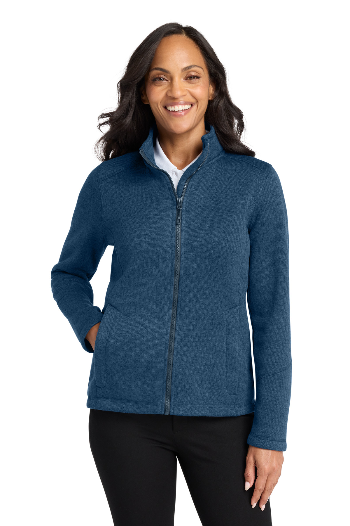 Port Authority ® Women's Arc Sweater Fleece Jacket L428 - Image 3