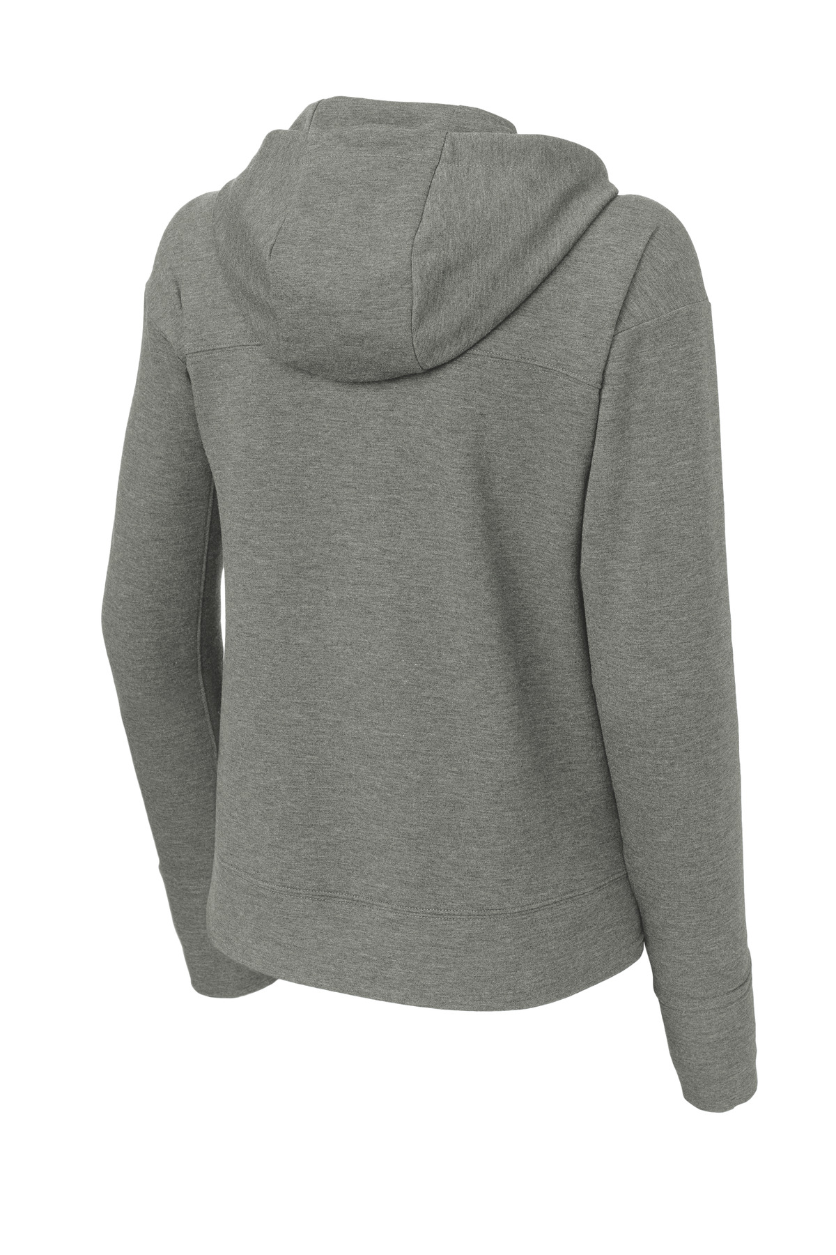 Sport-Tek Women's Sport-Wick Flex Fleece Pullover Hoodie LST562 in Light Grey Heather — Back