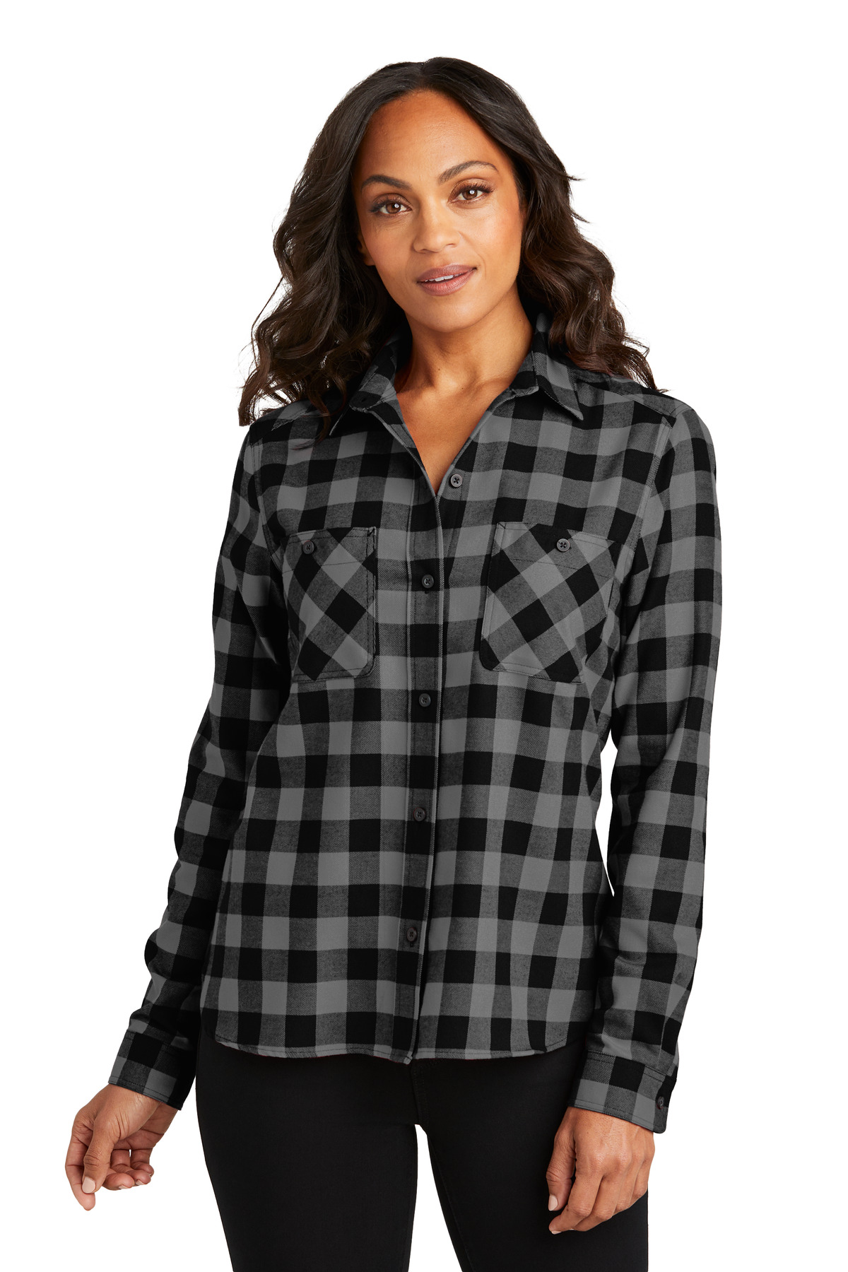 Port Authority Ladies Plaid Flannel Shirt-