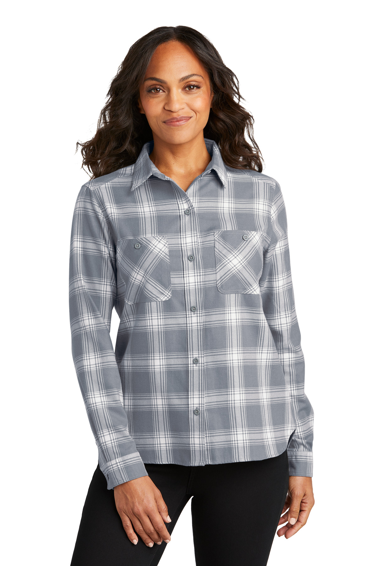 Port Authority ® Women's Plaid Flannel Shirt LW669 - Image 3