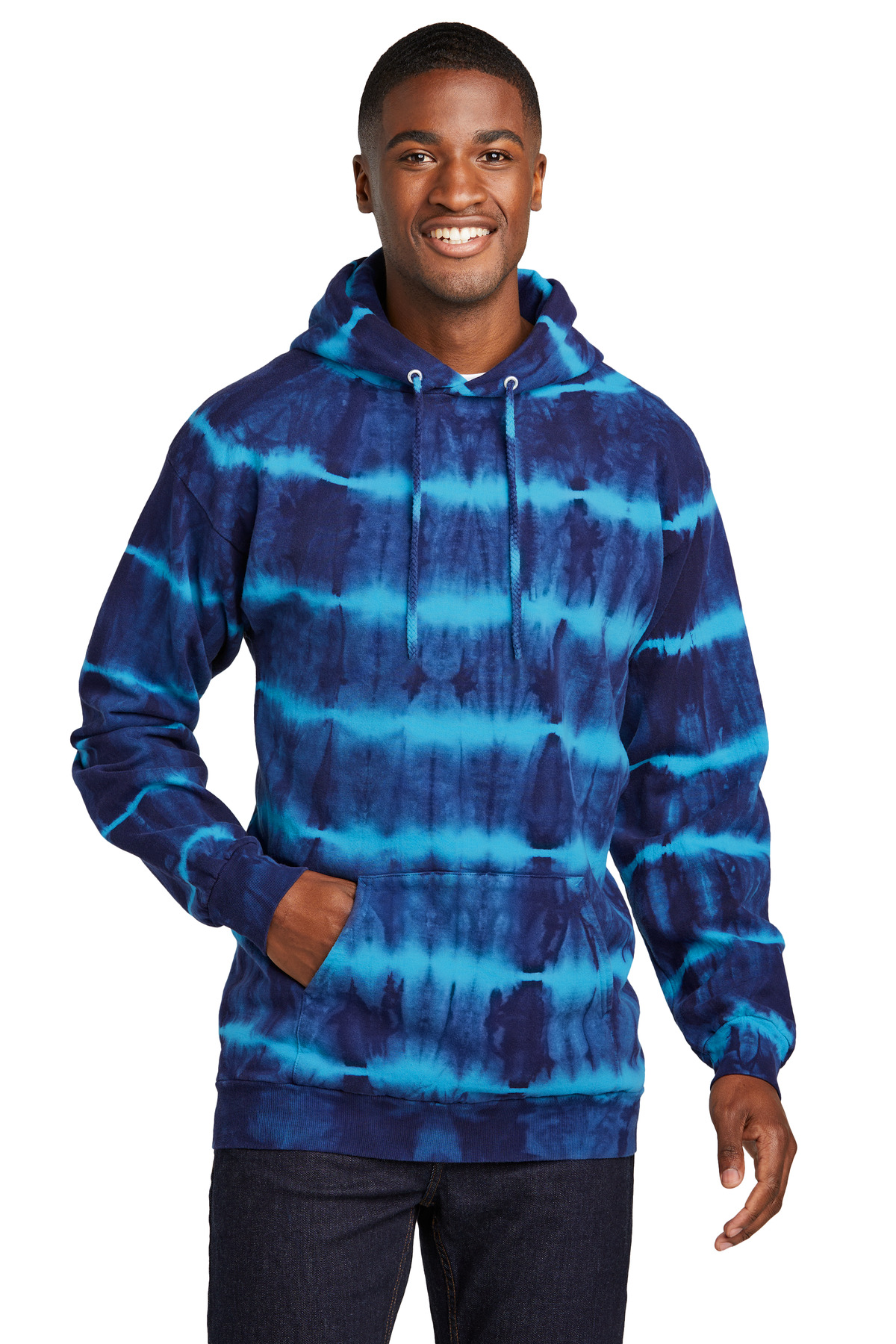 Port & Company Allover Stripe Tie-Dye Fleece PC143