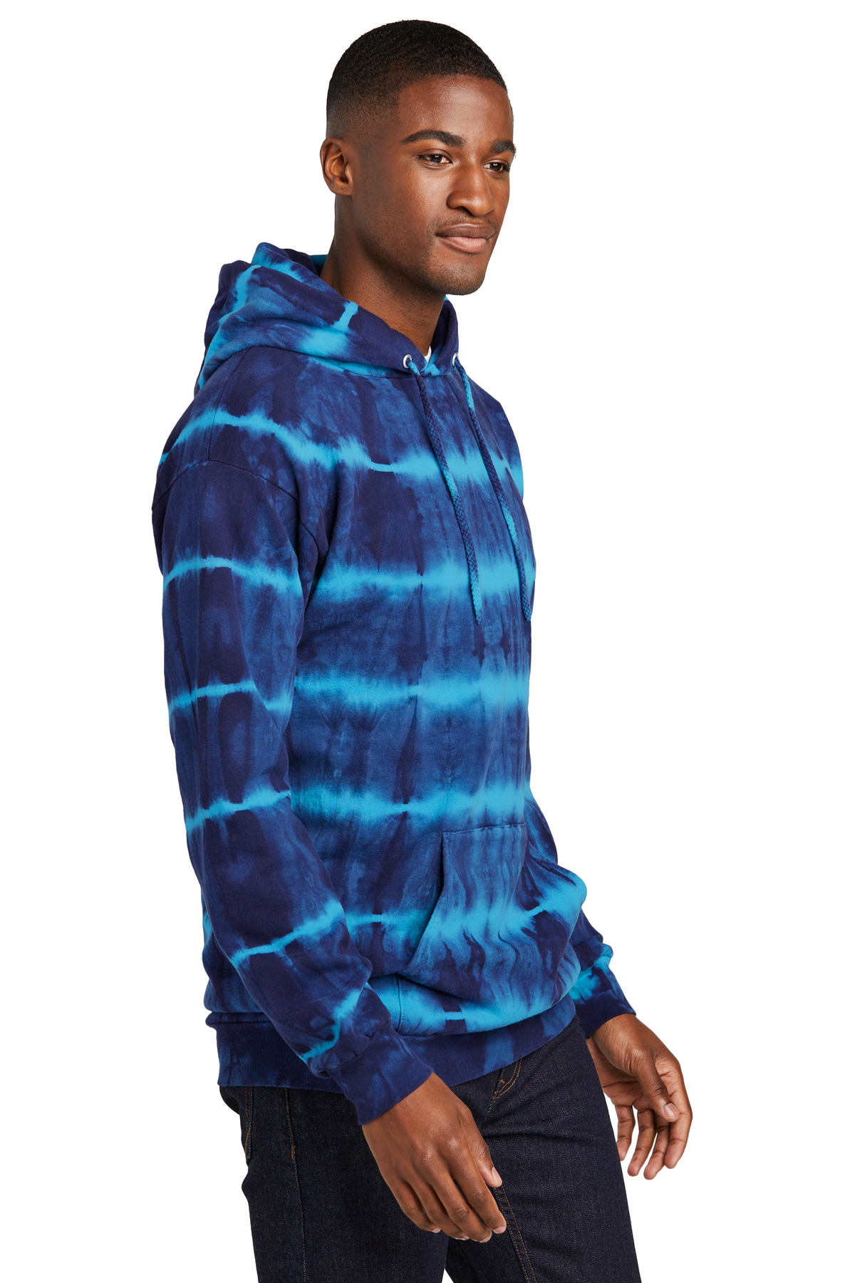 Port & Company Allover Stripe Tie-Dye Fleece PC143