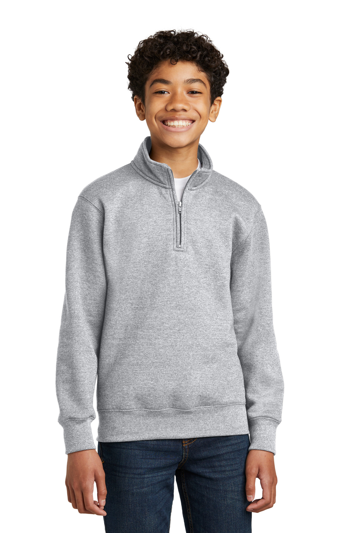 Port &#38; Company Youth Core Fleece 1/4&#45;Zip Pullover Sweatshirt-Port & Company