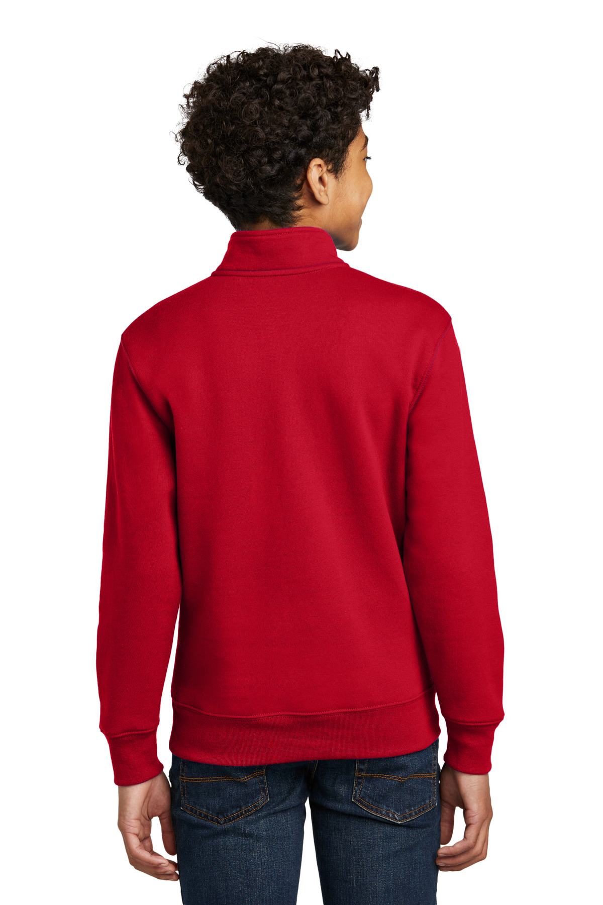Port & Co Youth Core Fleece 1/4-Zip Pullover Sweatshirt PC78YQ