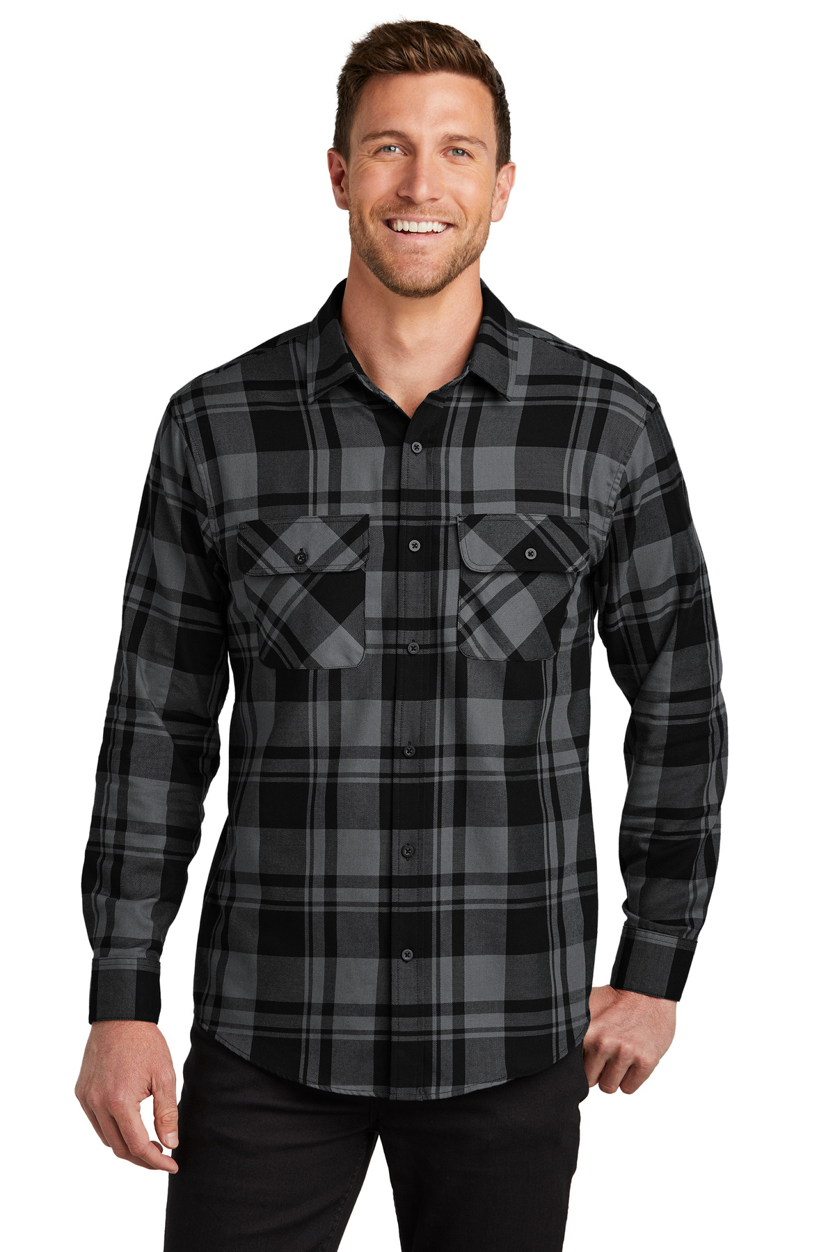 Port Authority Woven Shirts for Hospitality ® Plaid Flannel Shirt.-Port Authority