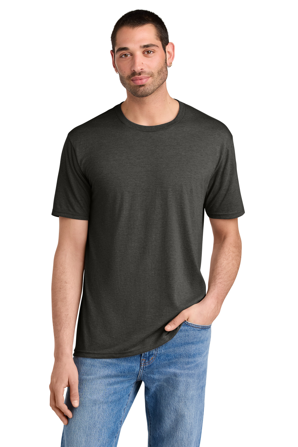 District ® Perfect Tri ® Tee. DM130 - Heathered Charcoal