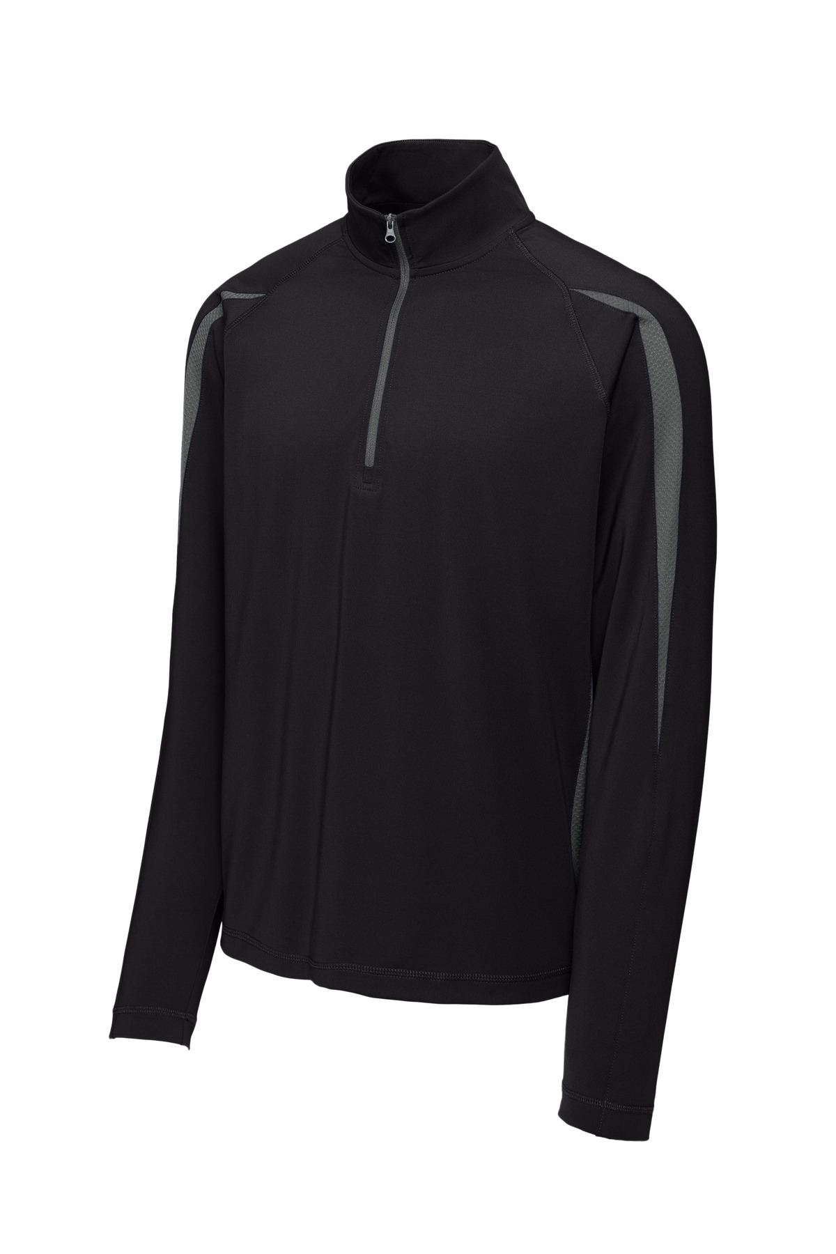 Sport-Tek Sport-Wick Stretch 1/4-Zip Colorblock Pullover. ST851