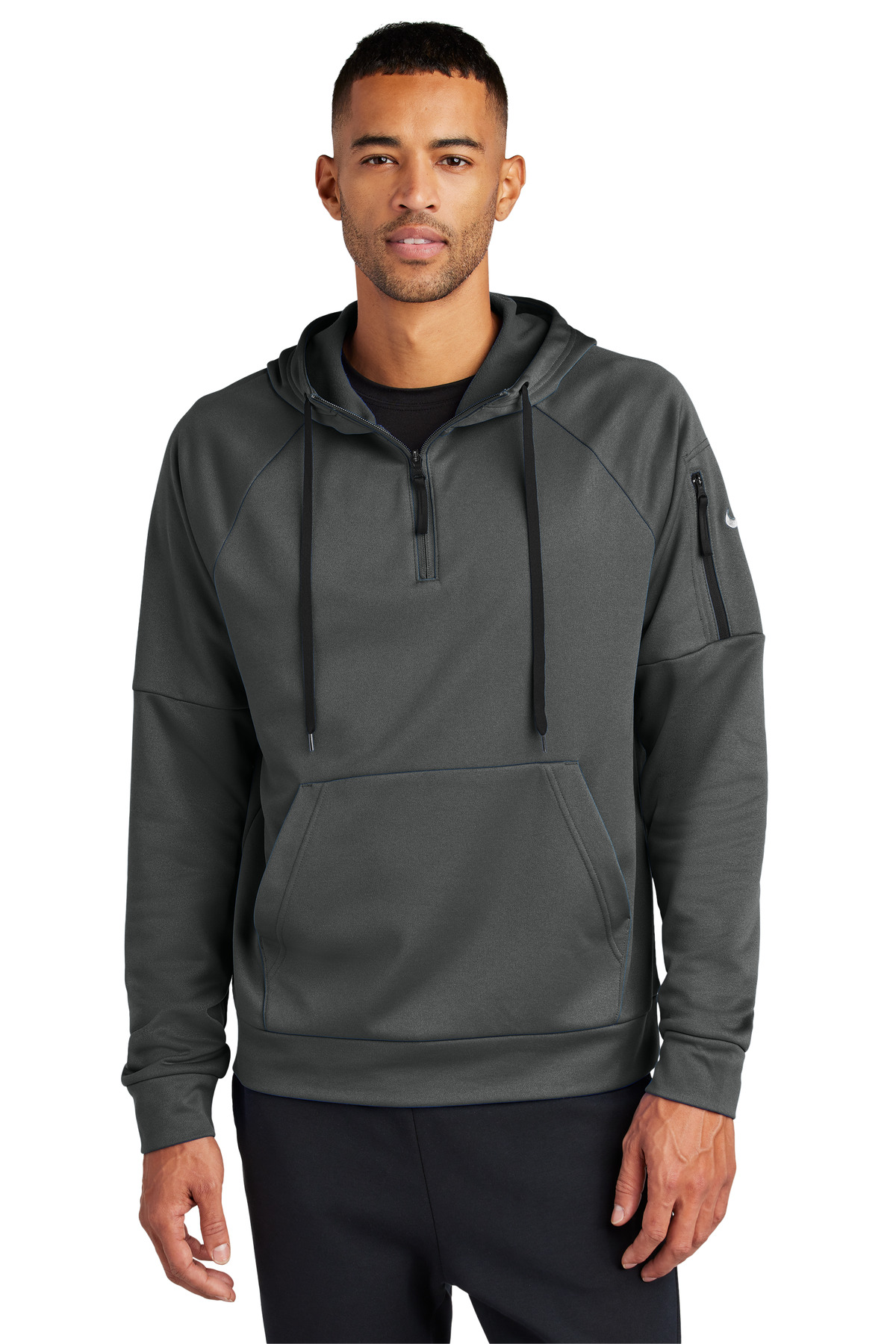 Nike Therma-FIT Pocket 1/4-Zip Fleece Hoodie NKFD9742 - Front Model