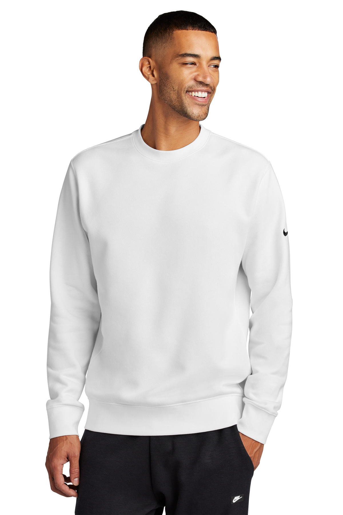 Nike Club Fleece Sleeve Swoosh Crew