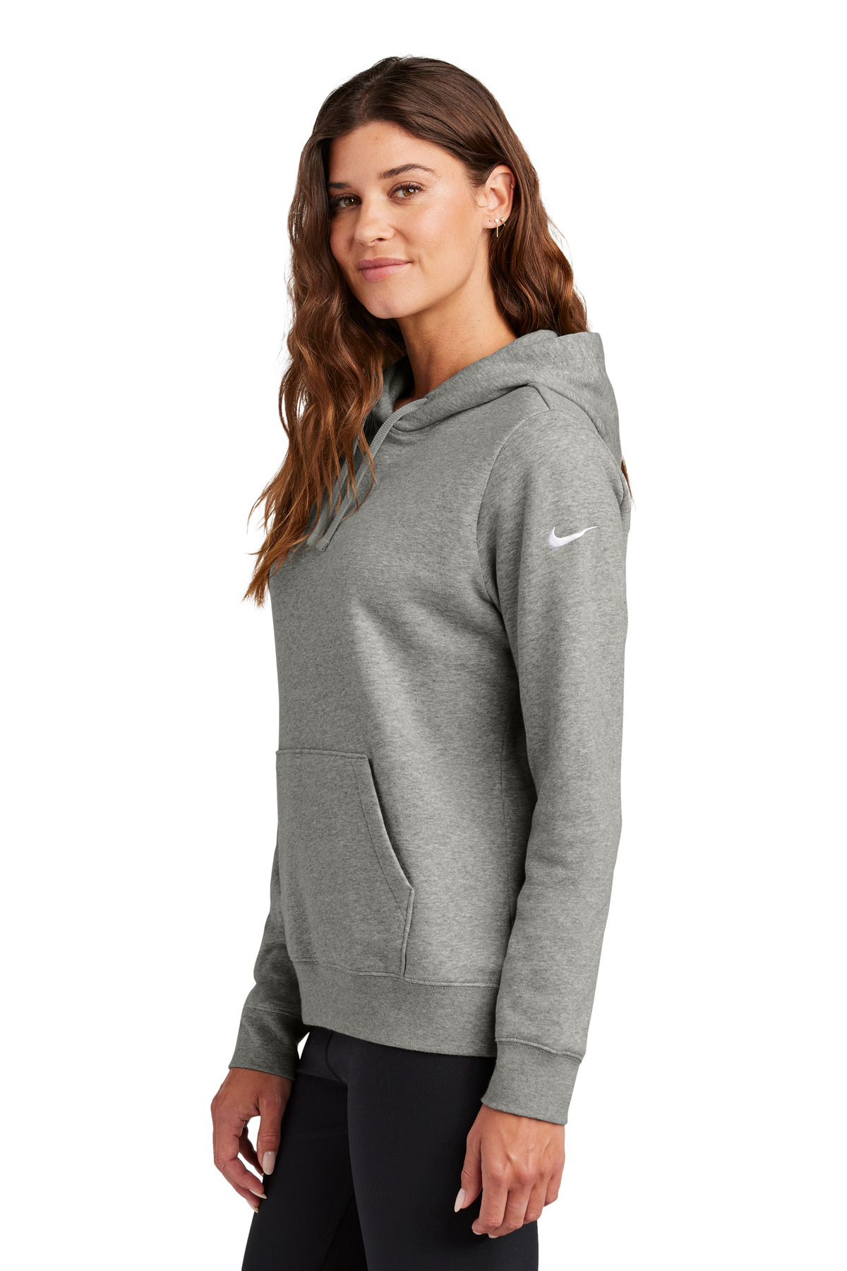 Nike Women's Club Fleece Sleeve Swoosh Pullover Hoodie NKFD9889