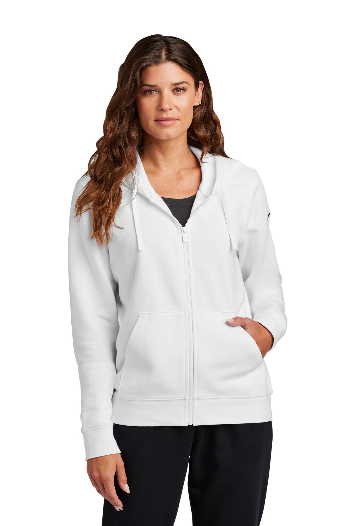 Nike Ladies Club Fleece Sleeve Swoosh Full-Zip Hoodie