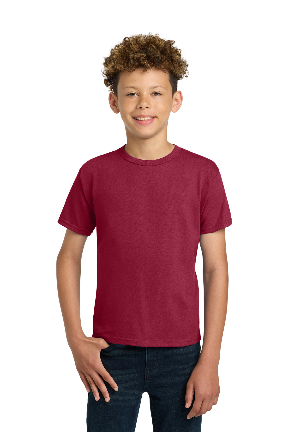 Gildan ® - Youth Ultra Cotton ® 100% US Cotton T-Shirt. 2000B - Cardinal Red