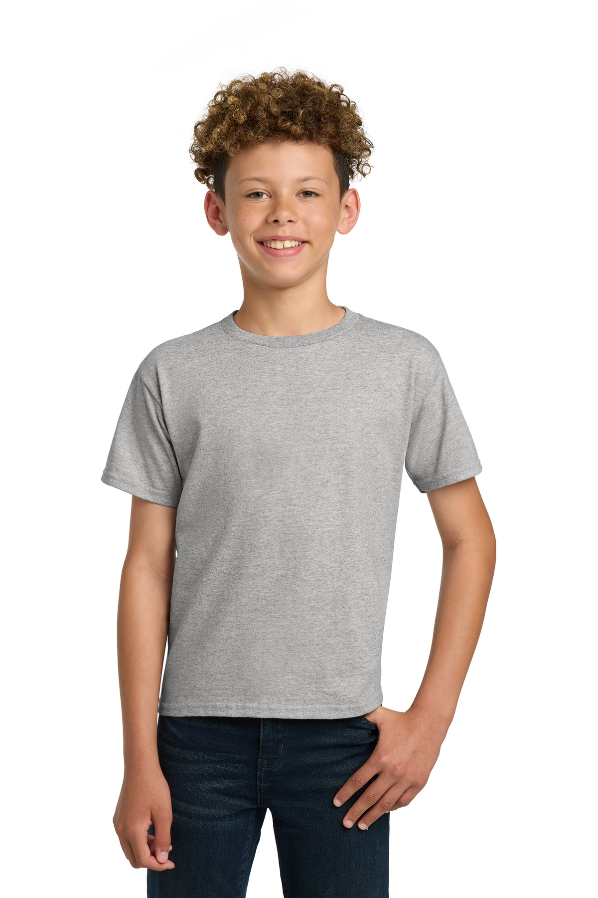 Gildan ® - Youth Ultra Cotton ® 100% US Cotton T-Shirt. 2000B - Sport Grey