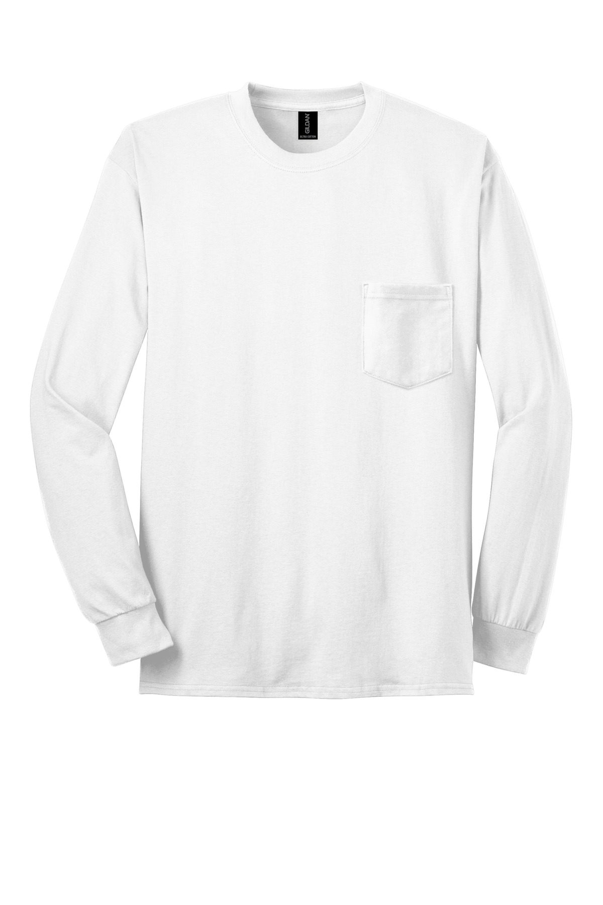 Ultra Cotton 100% US Cotton Long Sleeve T-Shirt with Pocket