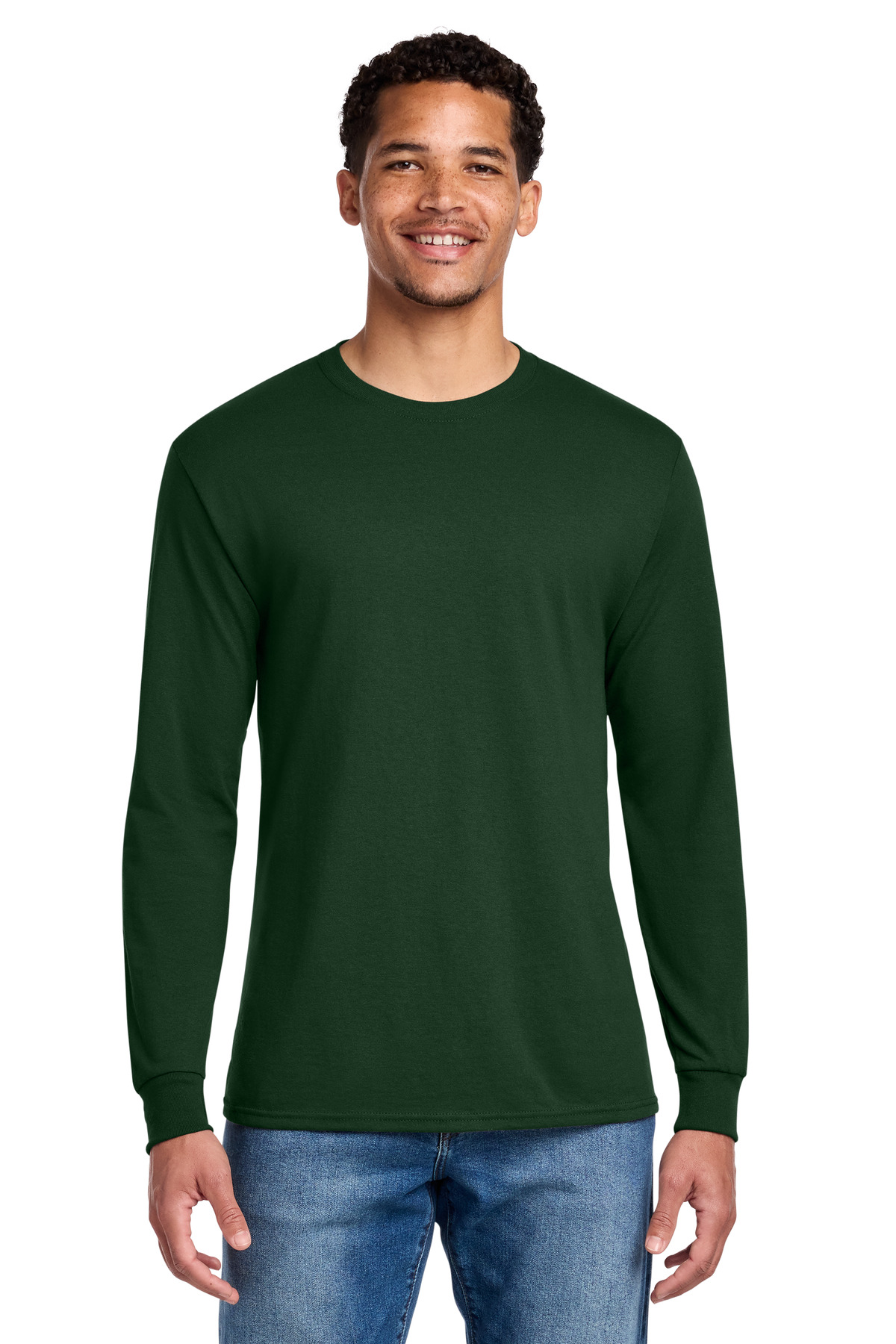 Jerzees ® - Dri-Power ® 50/50 Cotton/Poly Long Sleeve T-Shirt. 29LS - Forest Green