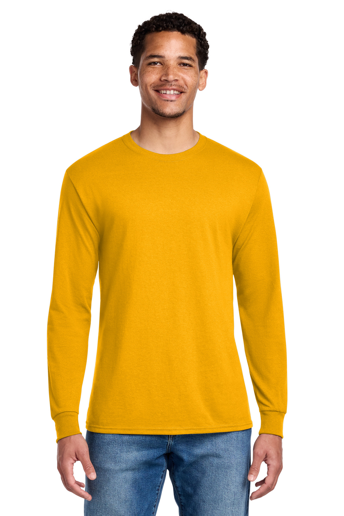 Jerzees ® - Dri-Power ® 50/50 Cotton/Poly Long Sleeve T-Shirt. 29LS - Gold