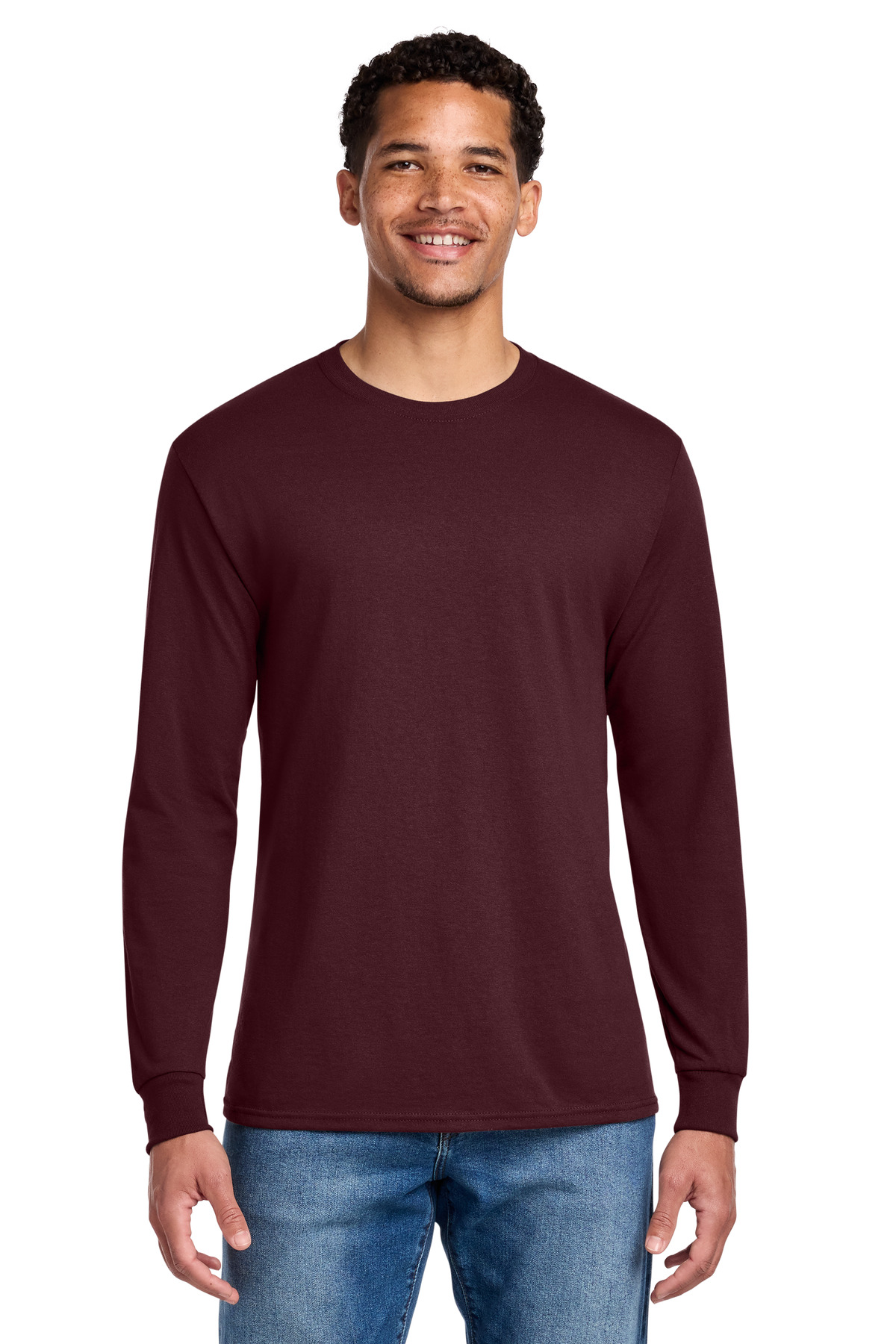 Jerzees ® - Dri-Power ® 50/50 Cotton/Poly Long Sleeve T-Shirt. 29LS - Maroon