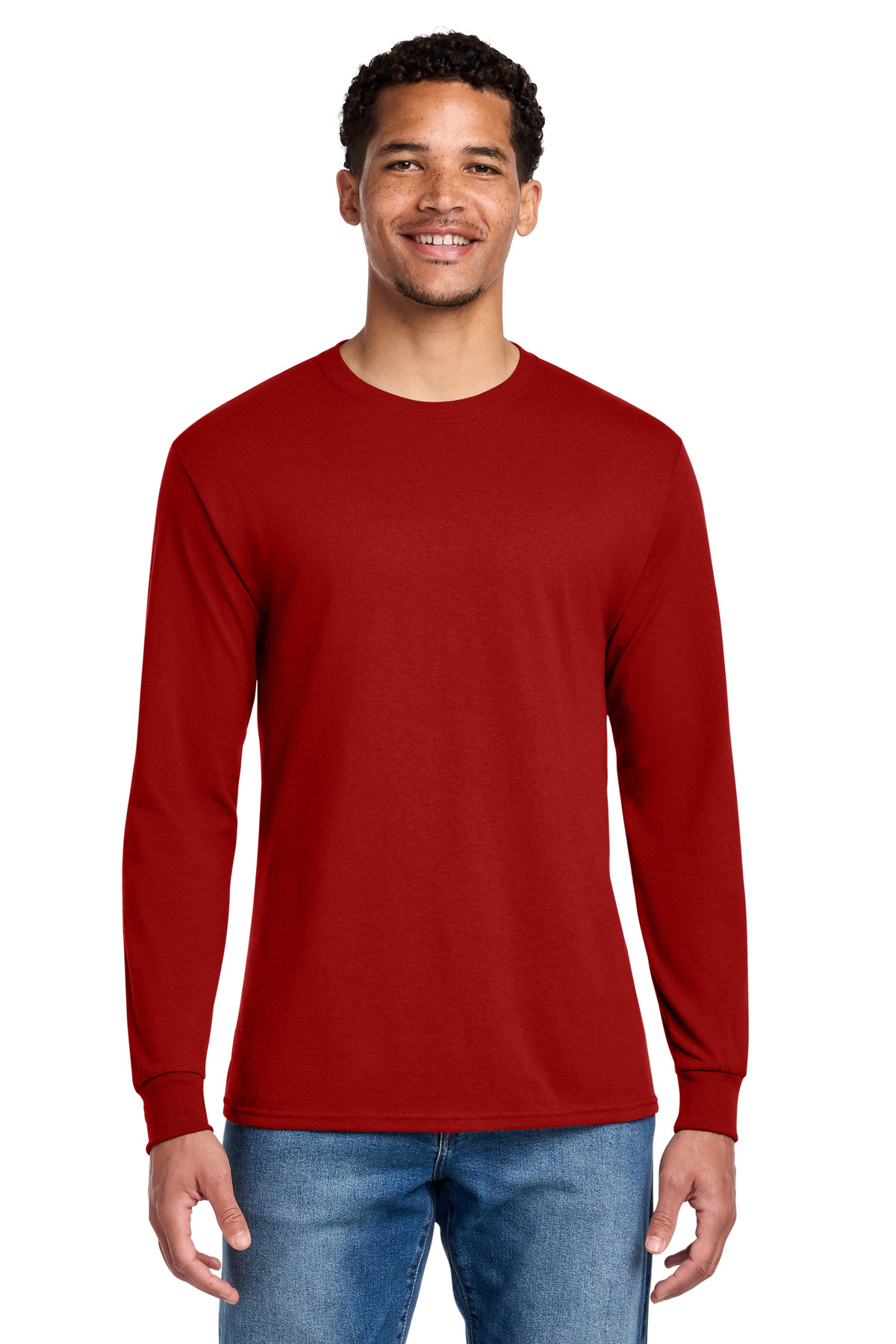 Jerzees ® - Dri-Power ® 50/50 Cotton/Poly Long Sleeve T-Shirt. 29LS - True Red