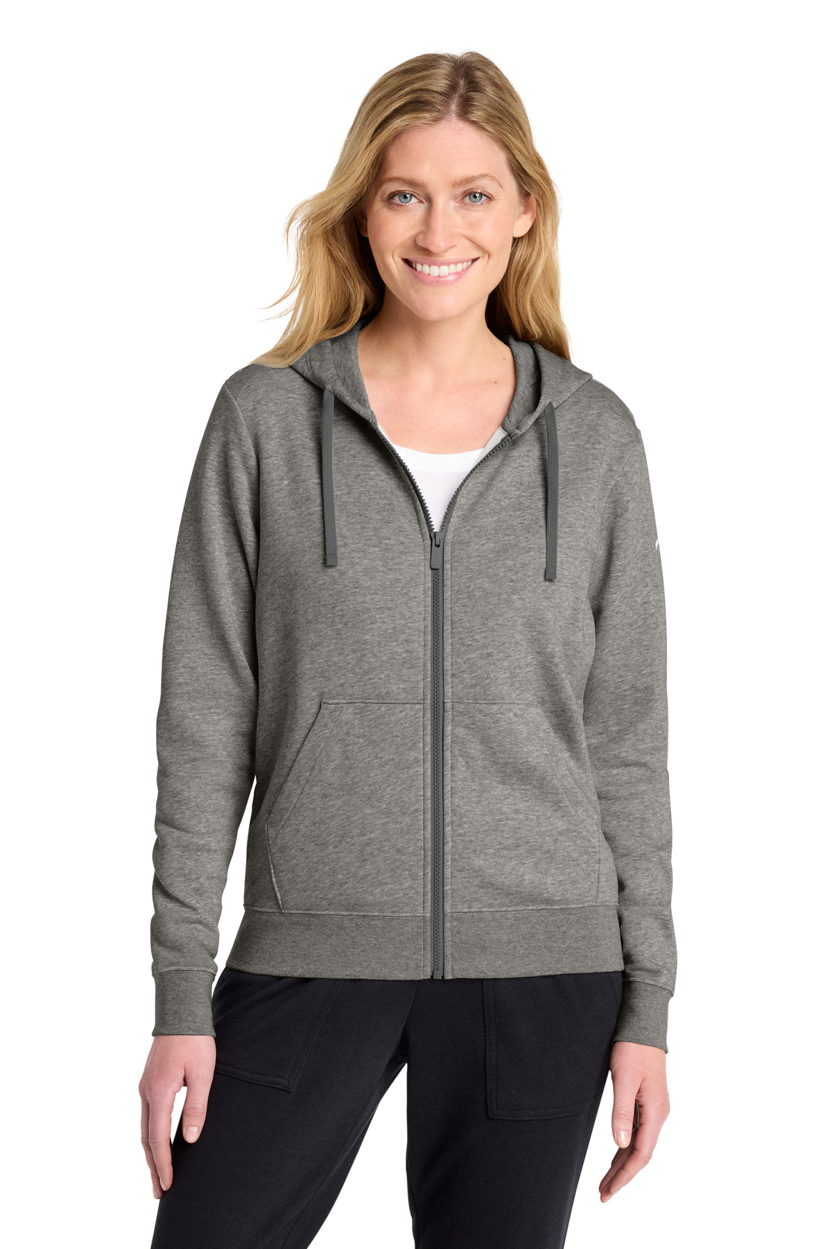 Nike Women‘s Club Fleece Sleeve Swoosh Full-Zip Hoodie-Nike